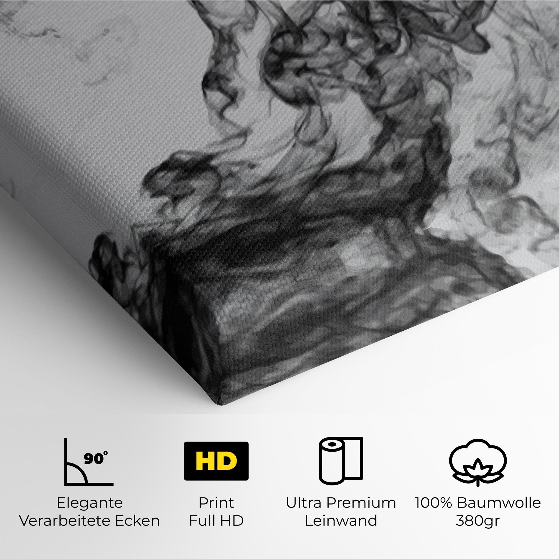 Leinwandbild Black Smoke Football mockup 4