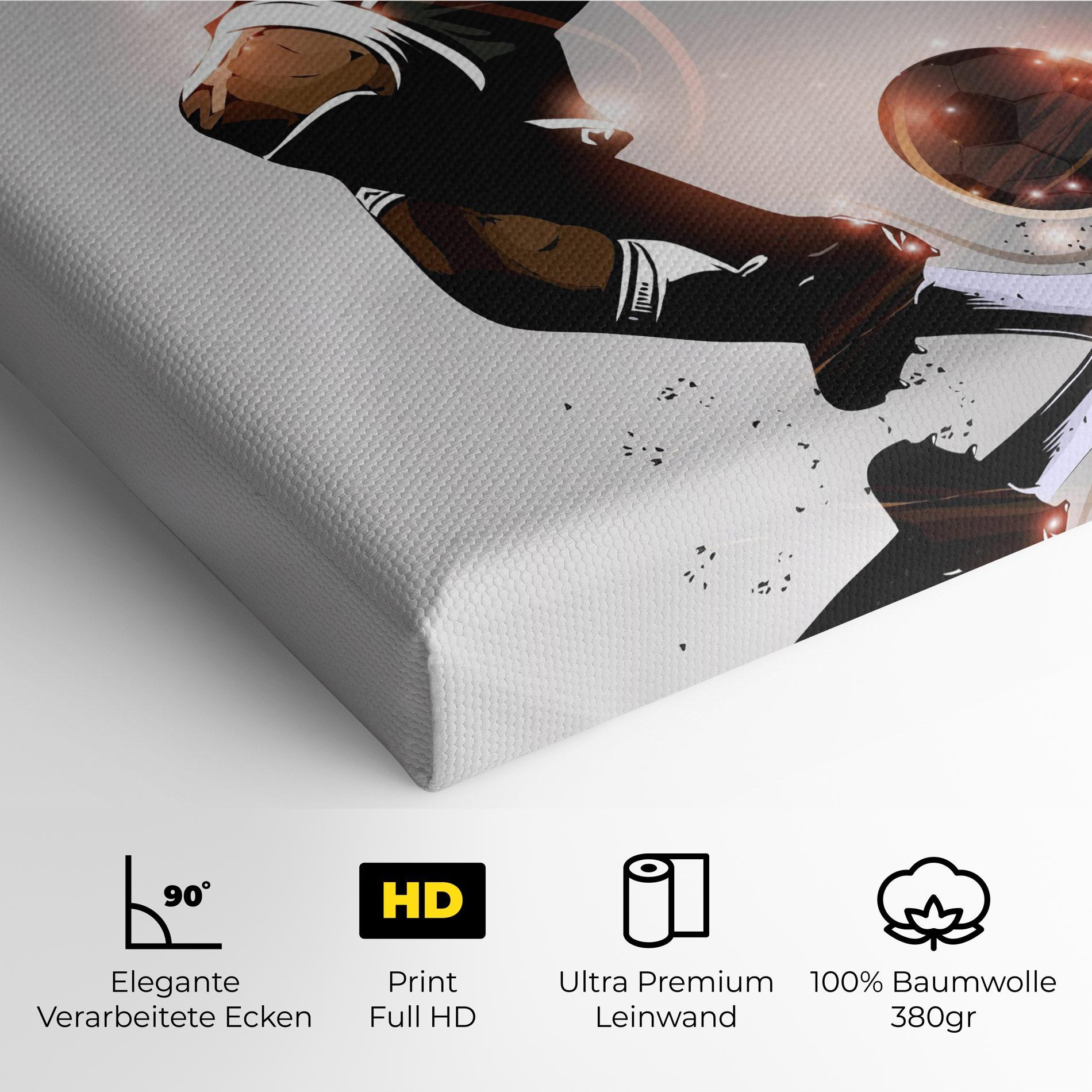 Leinwandbild Football Jump mockup 4