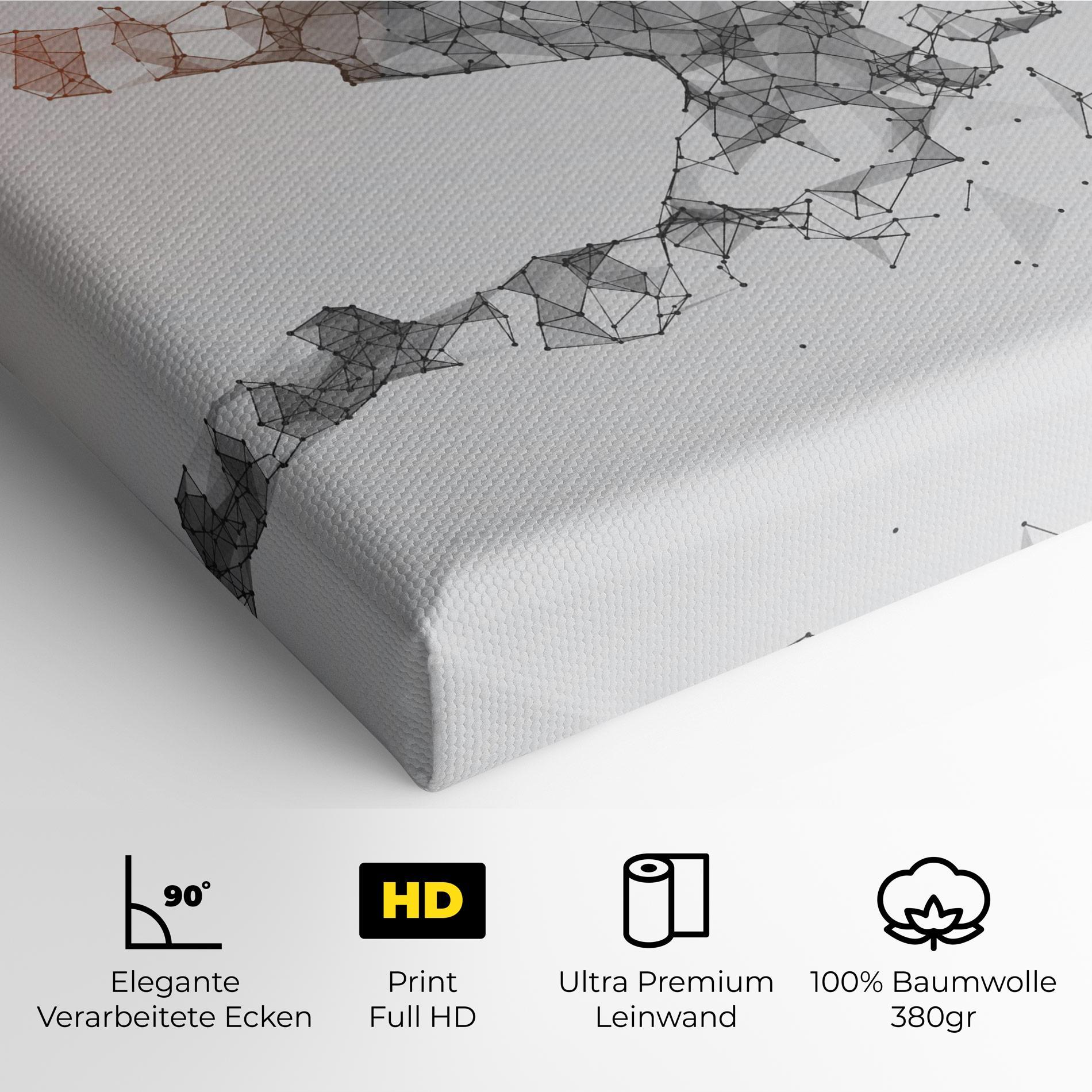 Leinwandbild Football Orange Ball mockup 4