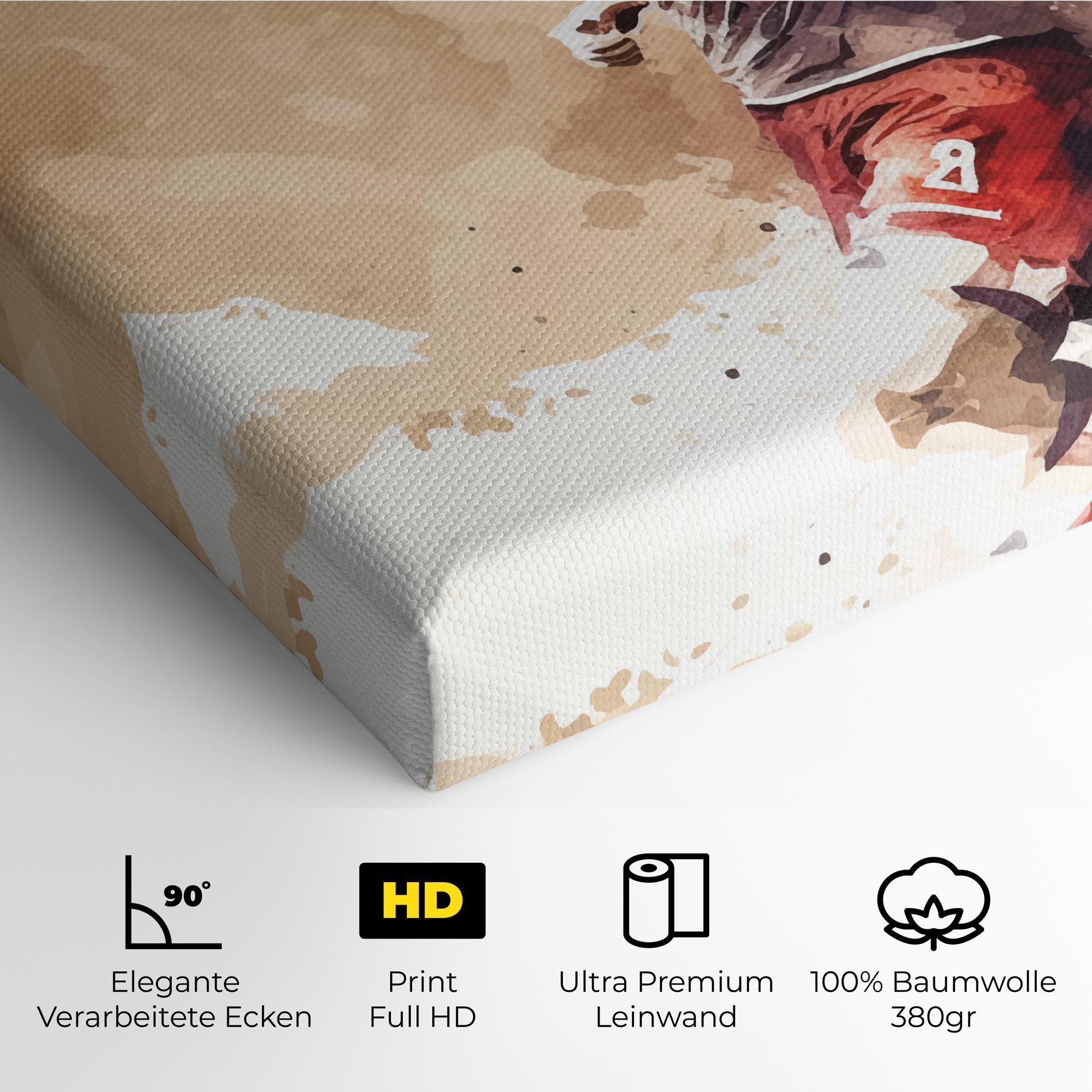 Leinwandbild Football Red Cream mockup 4