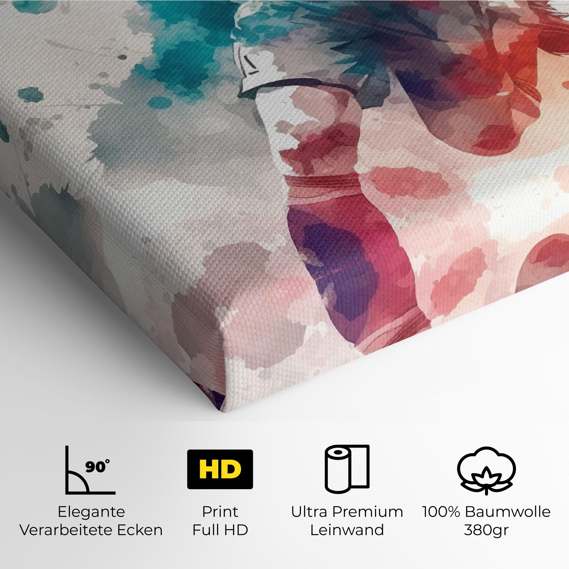 Leinwandbild Football Watercolor mockup 4