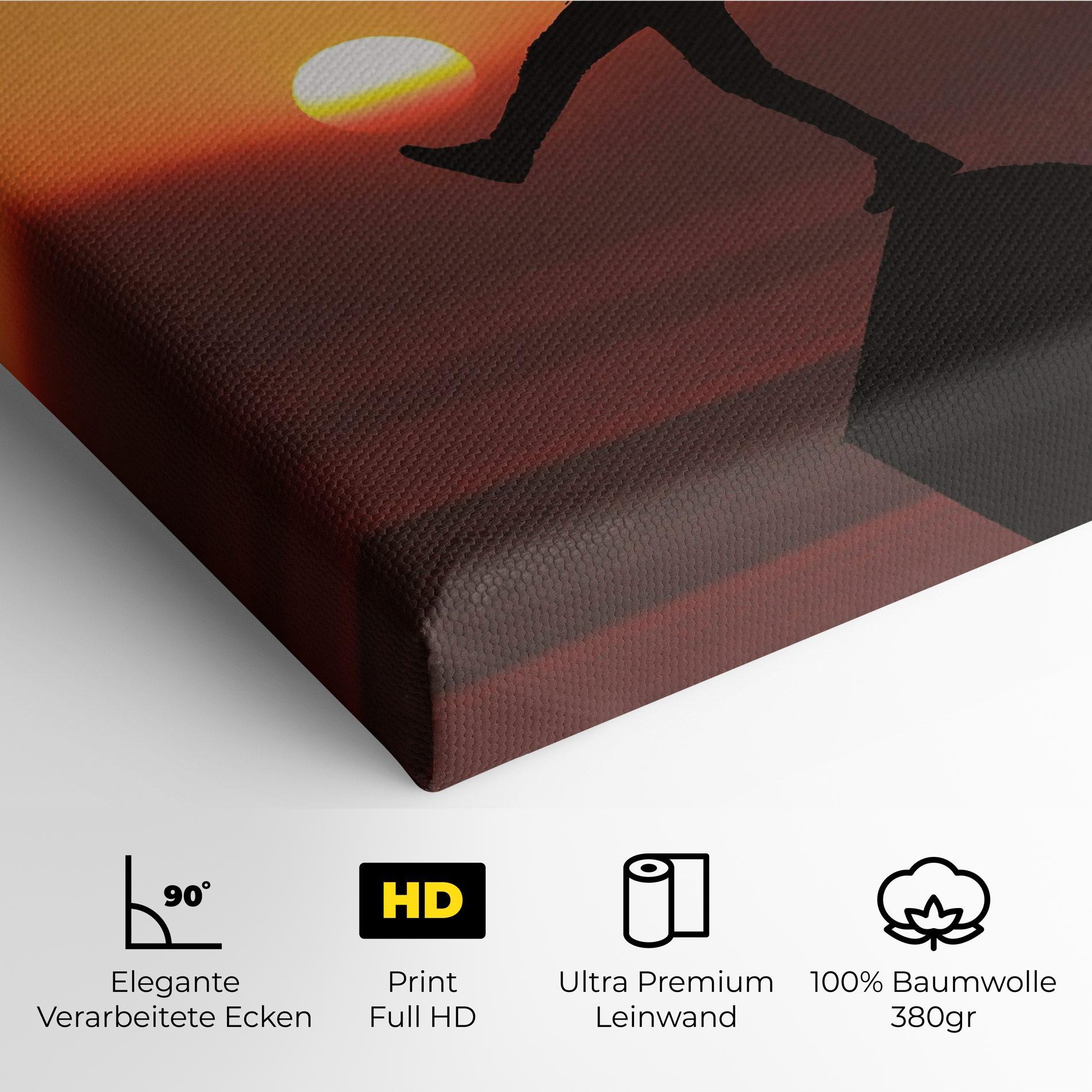 Leinwandbild Football With The Sun mockup 4