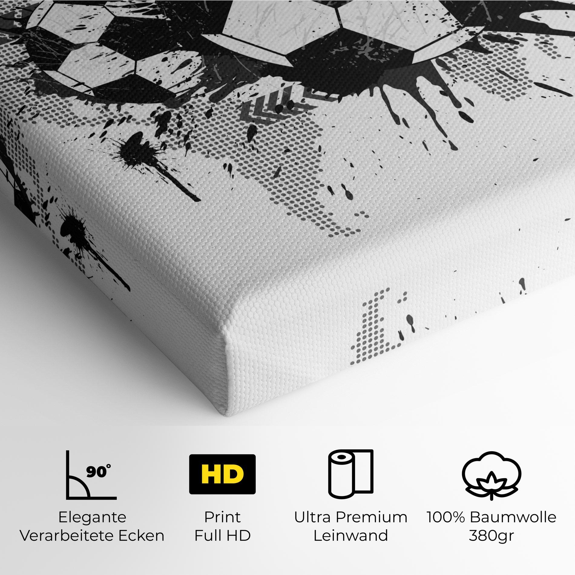 Leinwandbild Grey Foodball mockup 4