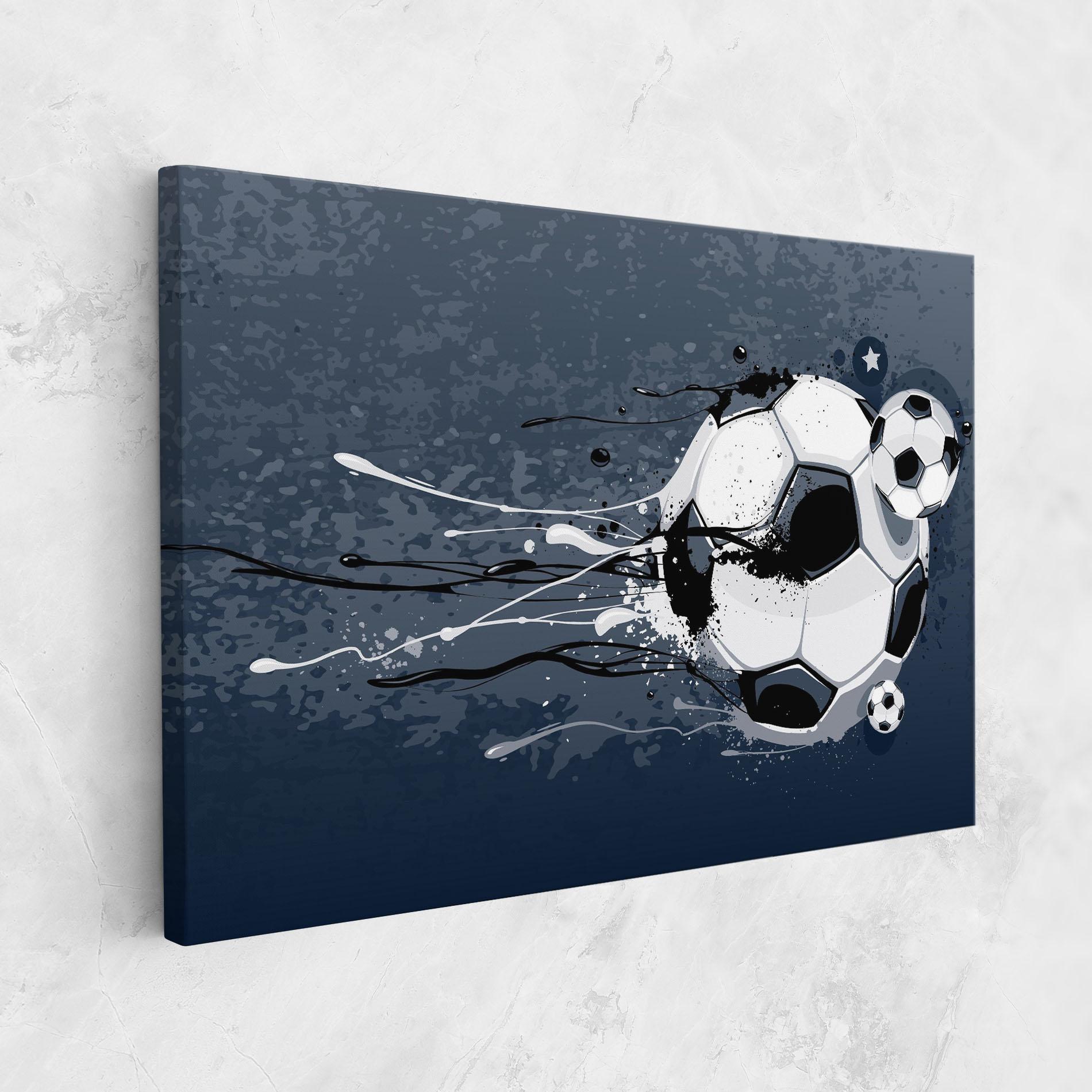 Leinwandbild Blue Football mockup 1