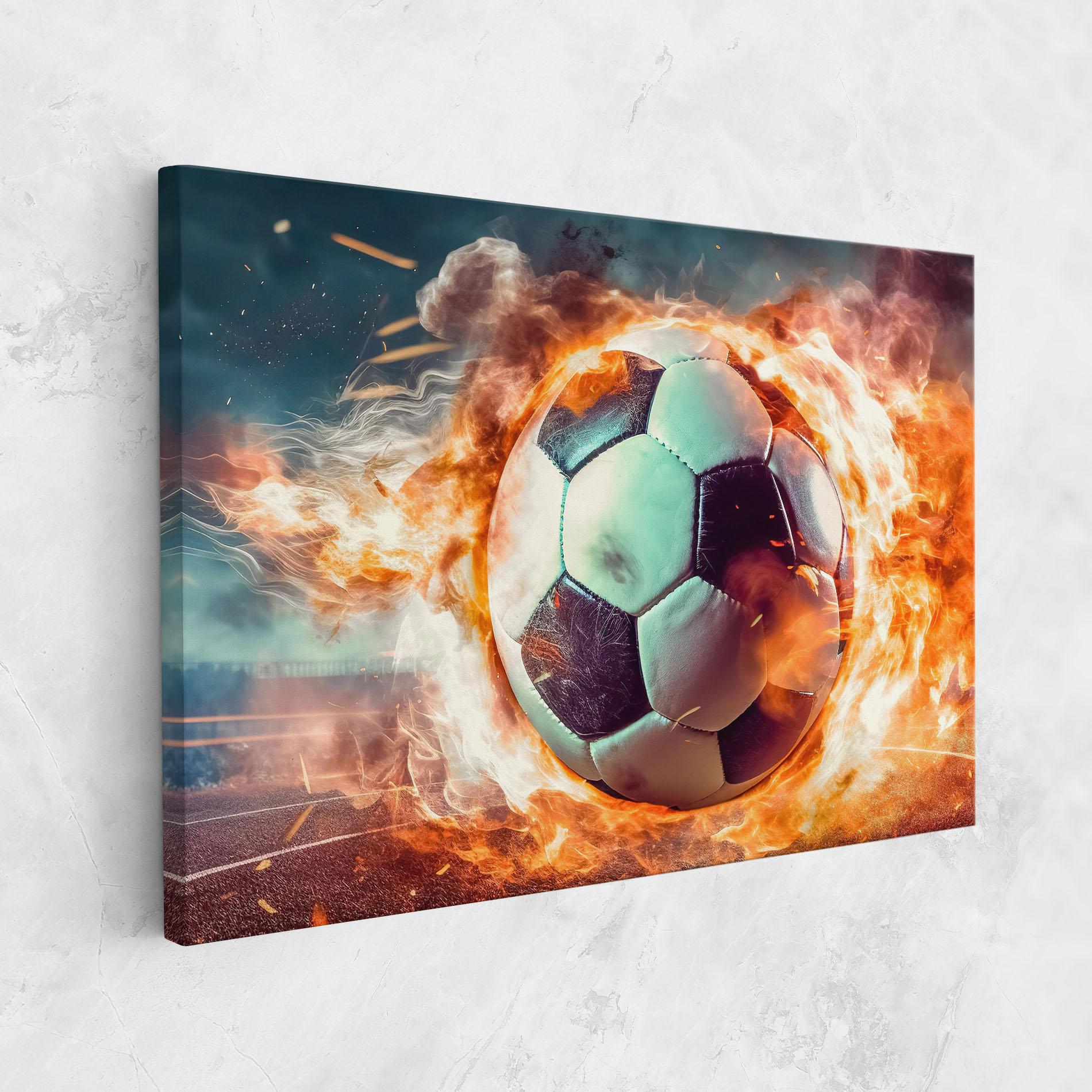 Leinwandbild Football Explosion mockup 1