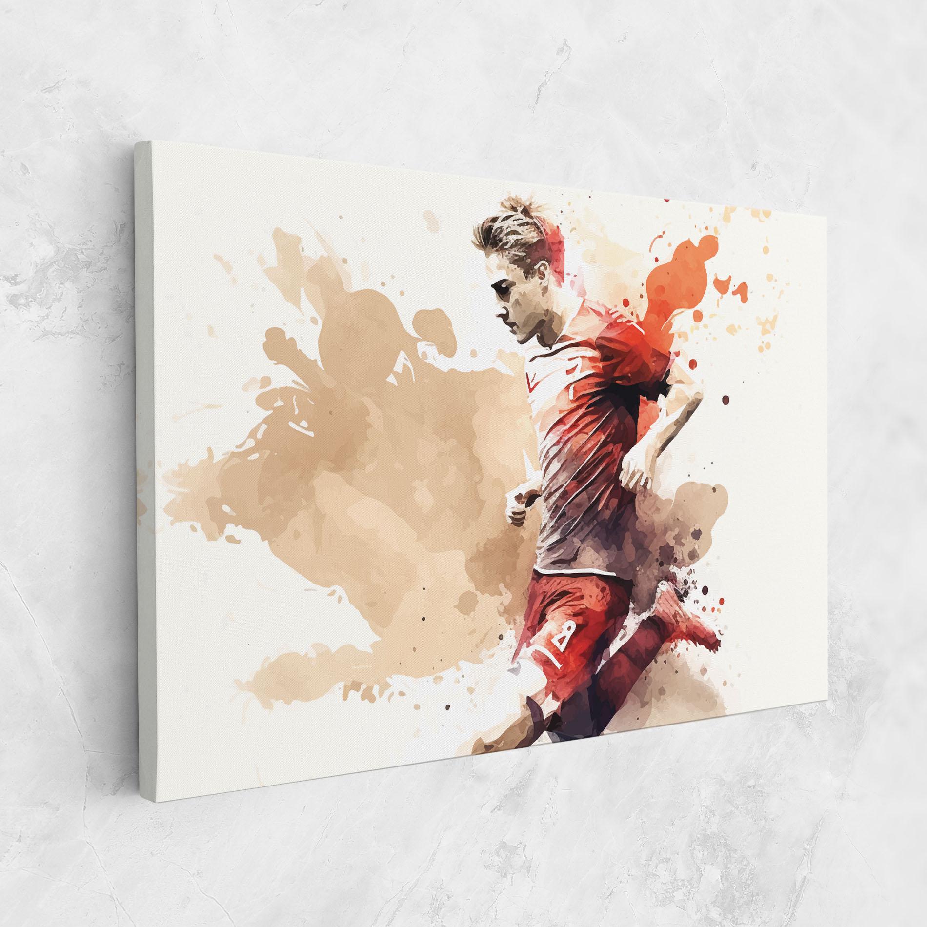 Leinwandbild Football Red Cream mockup 1