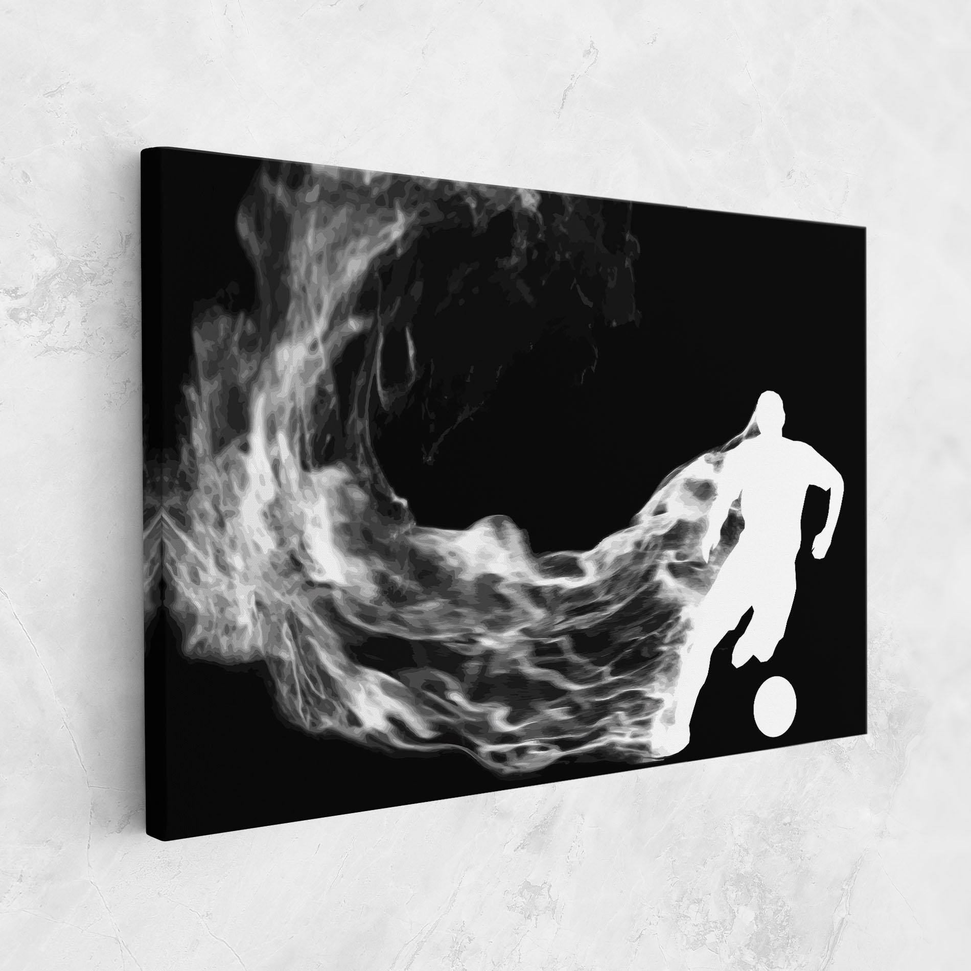 Leinwandbild Football White Smoke mockup 1