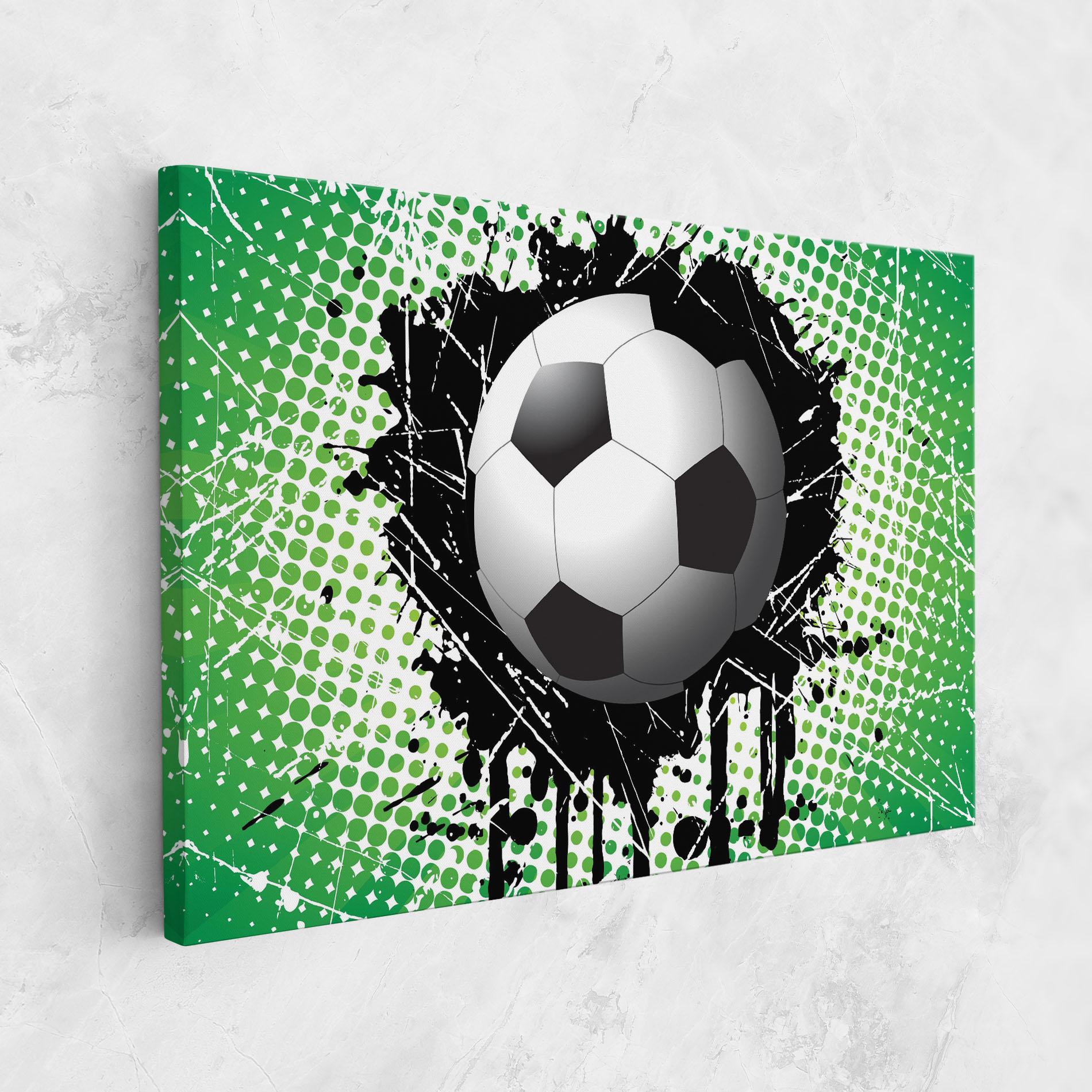 Leinwandbild Green Black Football mockup 1