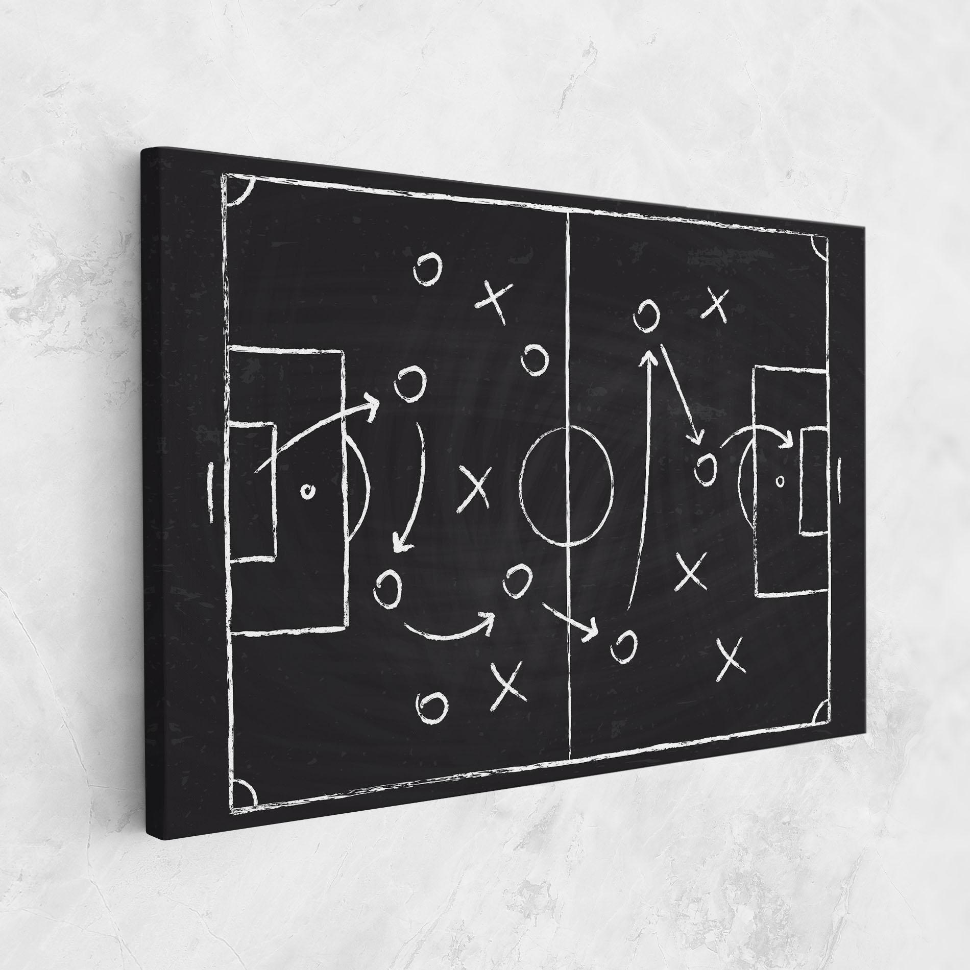Leinwandbild Grey Board Football mockup 1