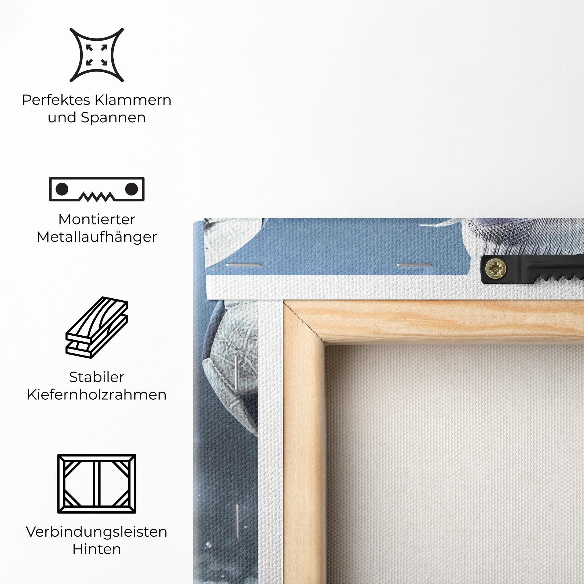 Leinwandbild Close Up Football Scene mockup 5