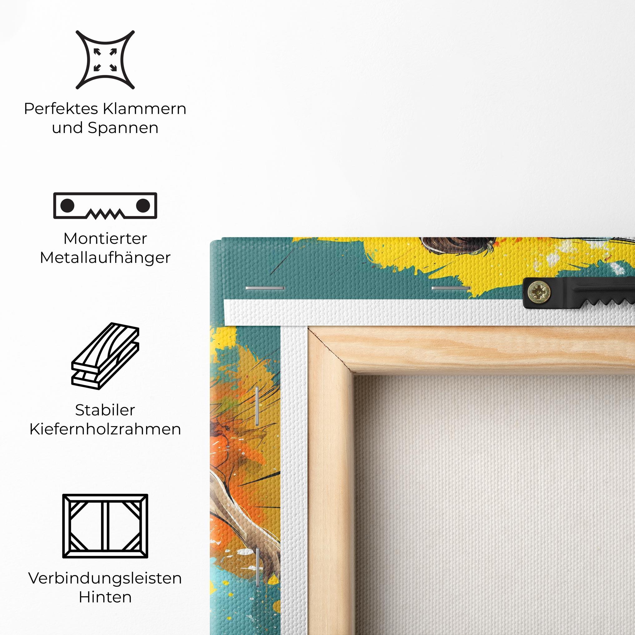 Leinwandbild Football Player Painting mockup 5