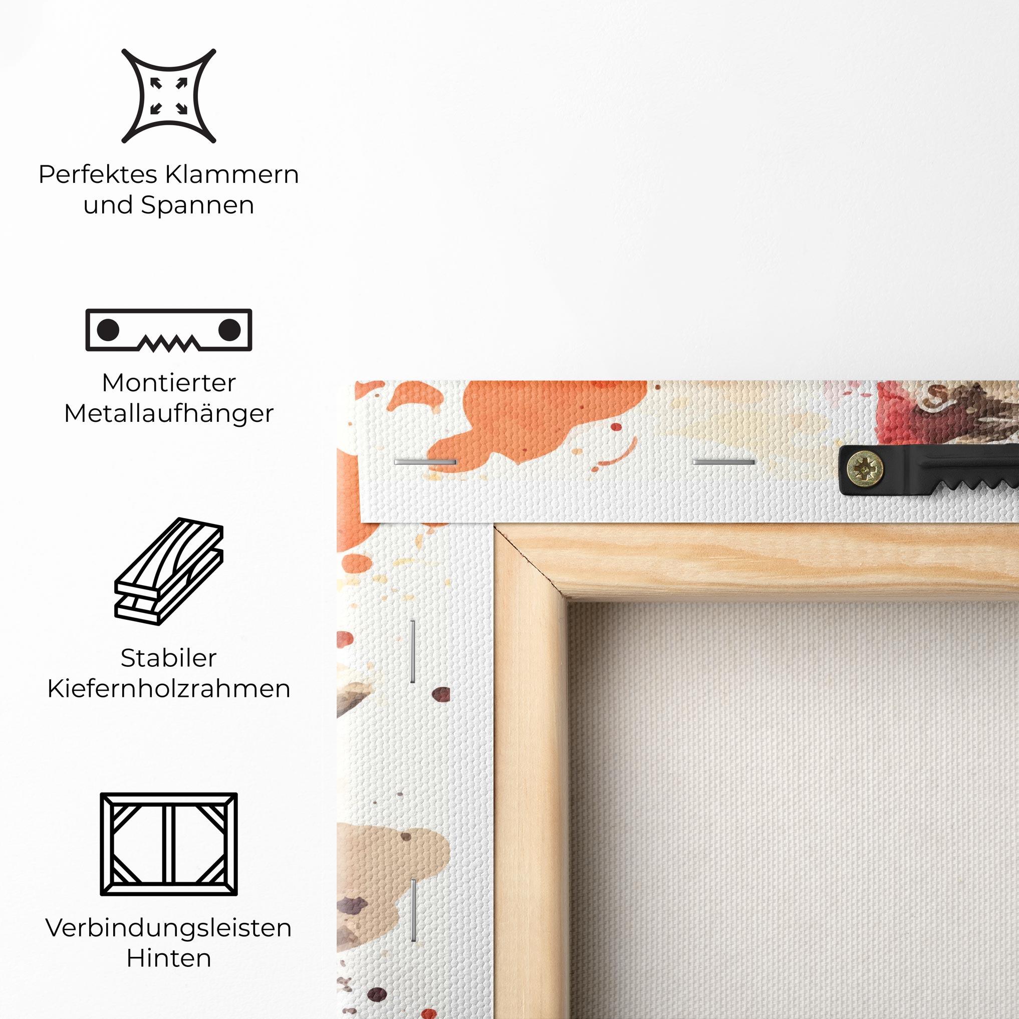 Leinwandbild Football Red Cream mockup 5