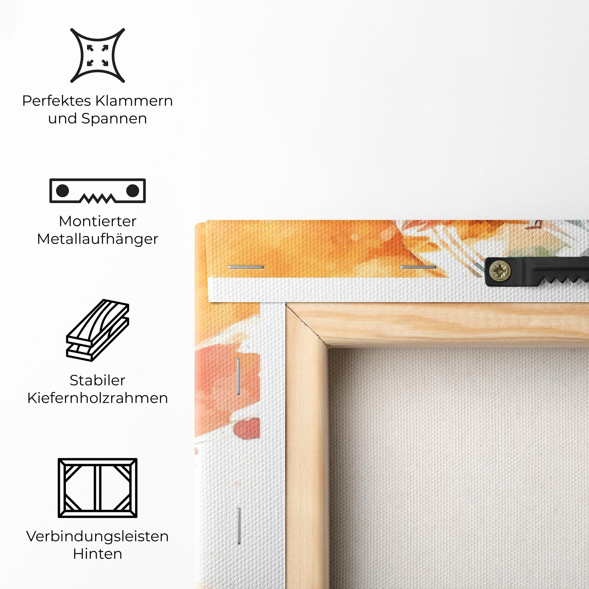 Leinwandbild Football Watercolor mockup 5