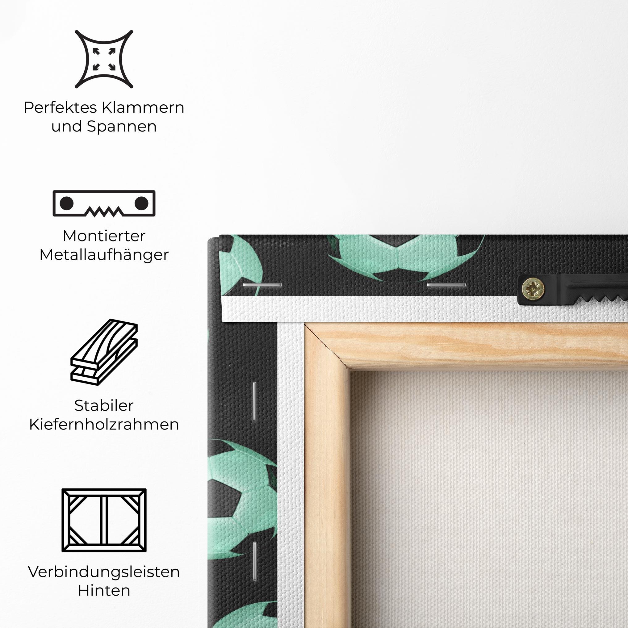 Leinwandbild Green Light Football mockup 5