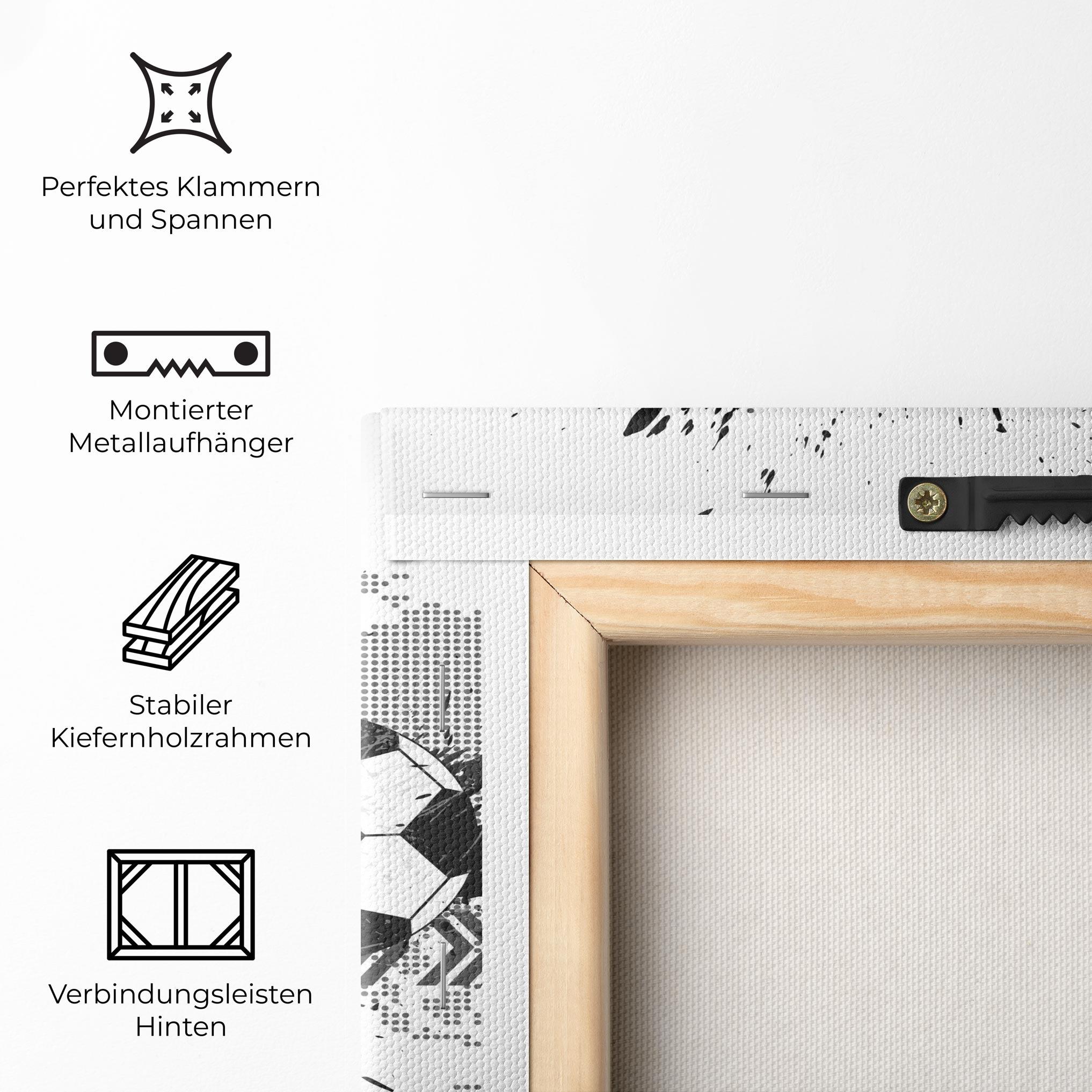 Leinwandbild Grey Foodball mockup 5