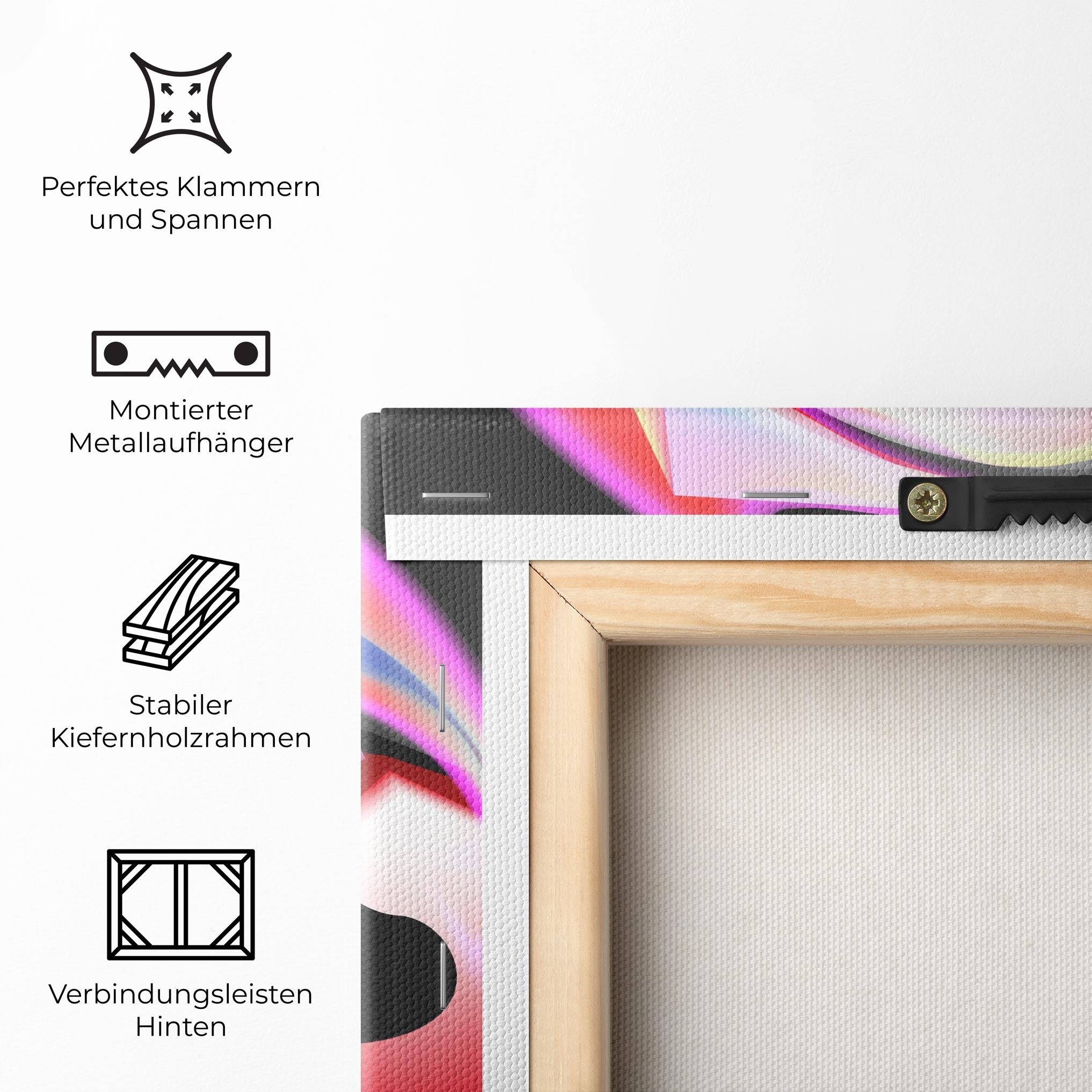 Leinwandbild Pink Blue Football Art mockup 5