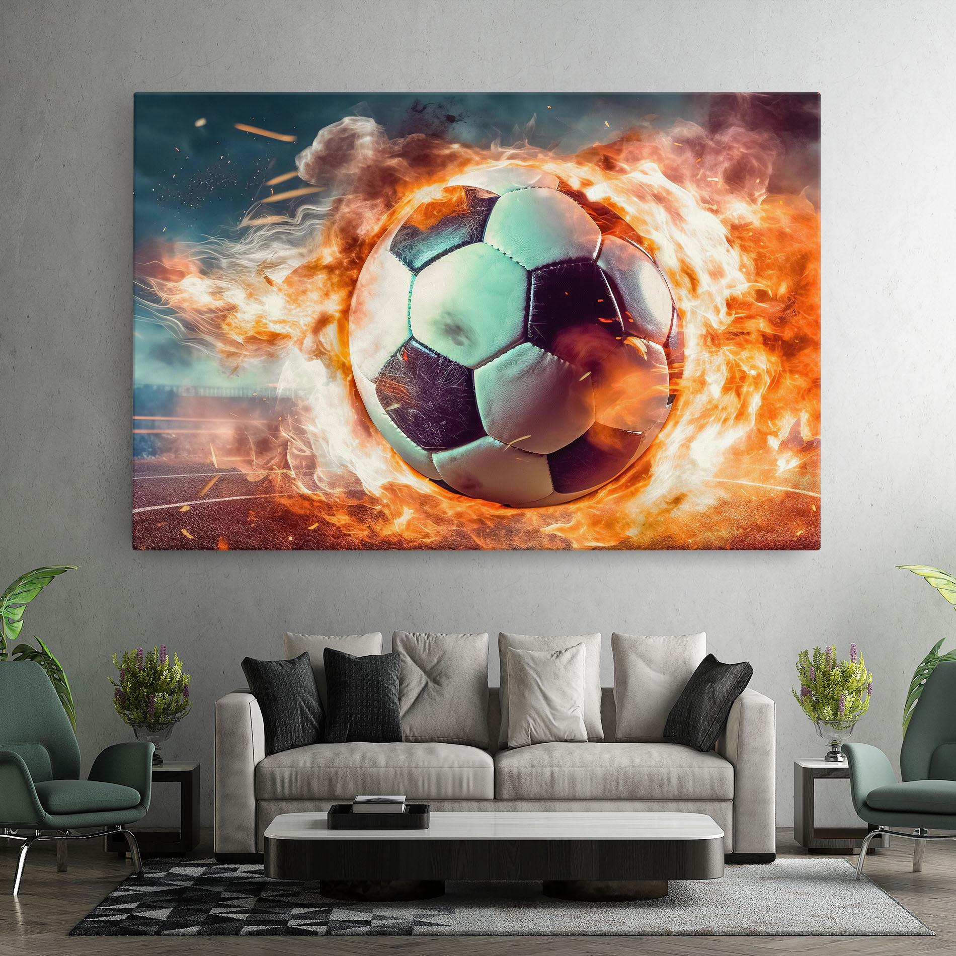 Leinwandbild Football Explosion mockup 7