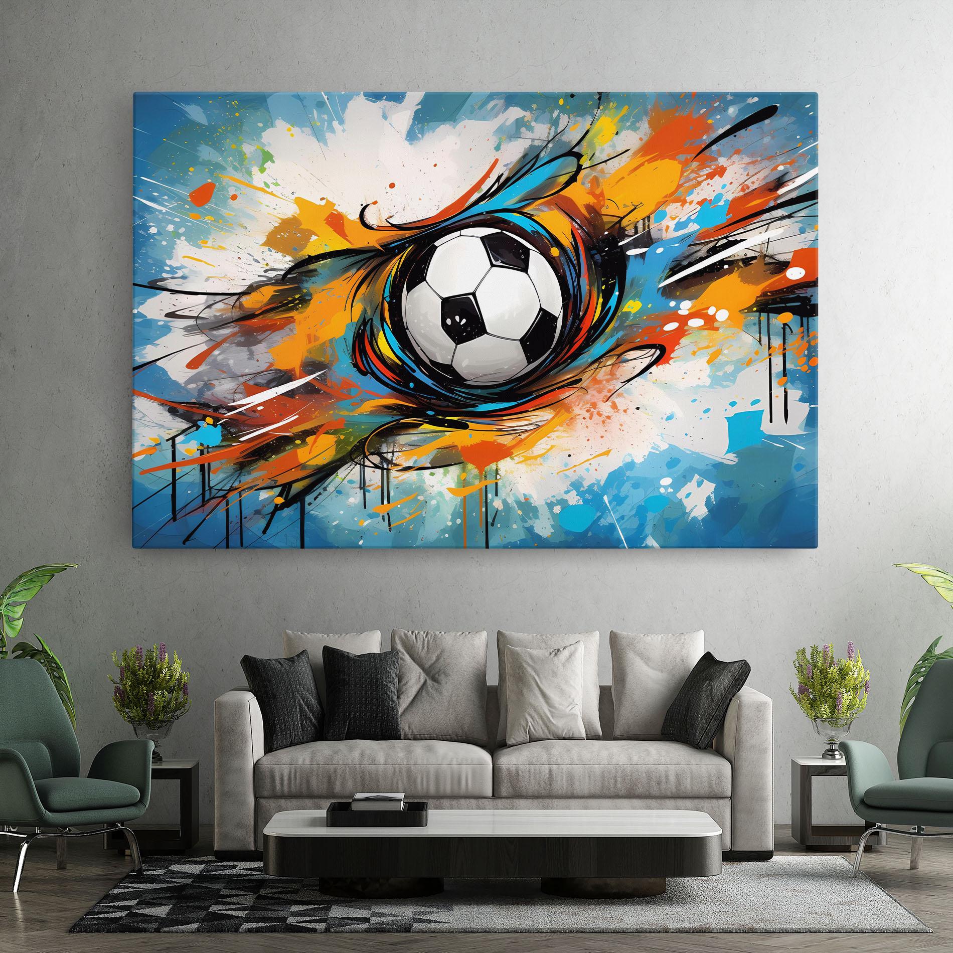 Leinwandbild Football Flight Graffiti mockup 7