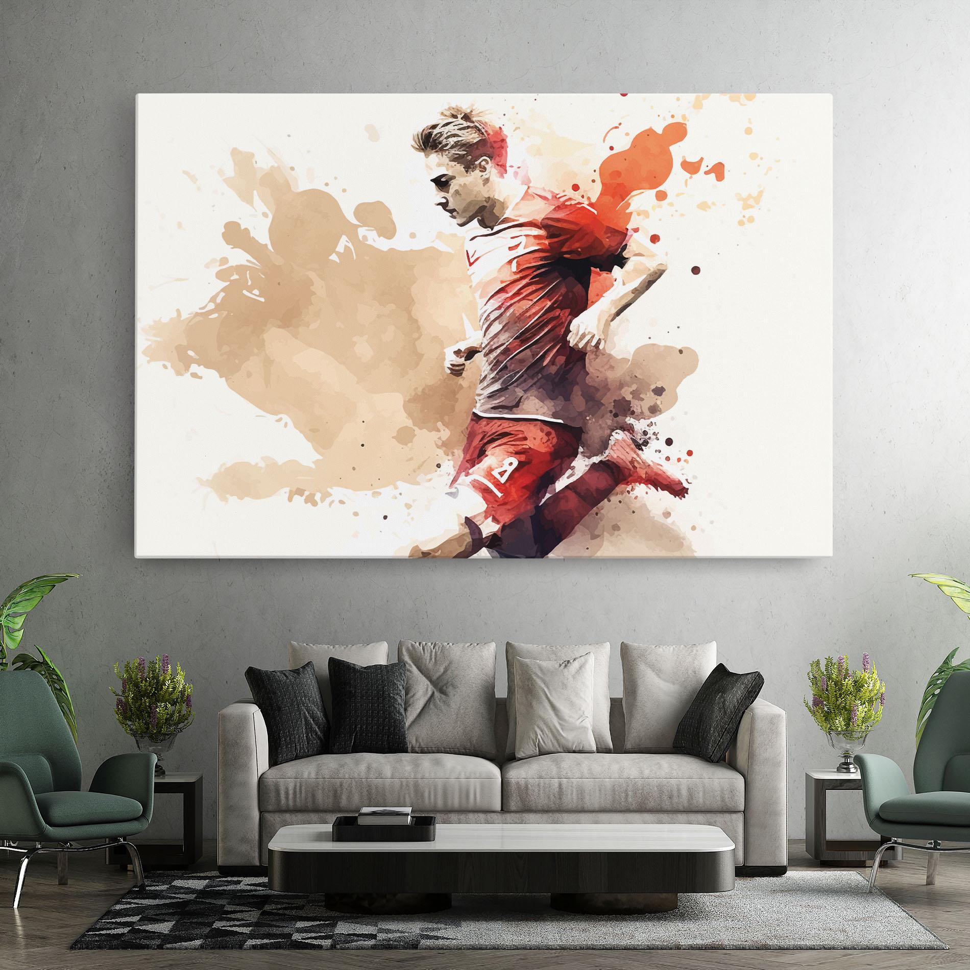 Leinwandbild Football Red Cream mockup 7