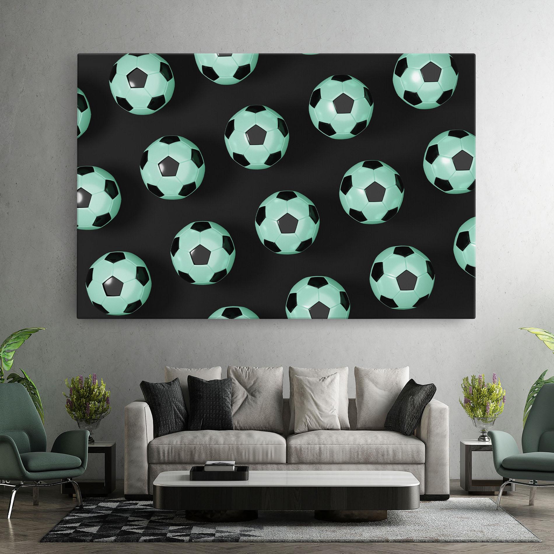 Leinwandbild Green Light Football mockup 7