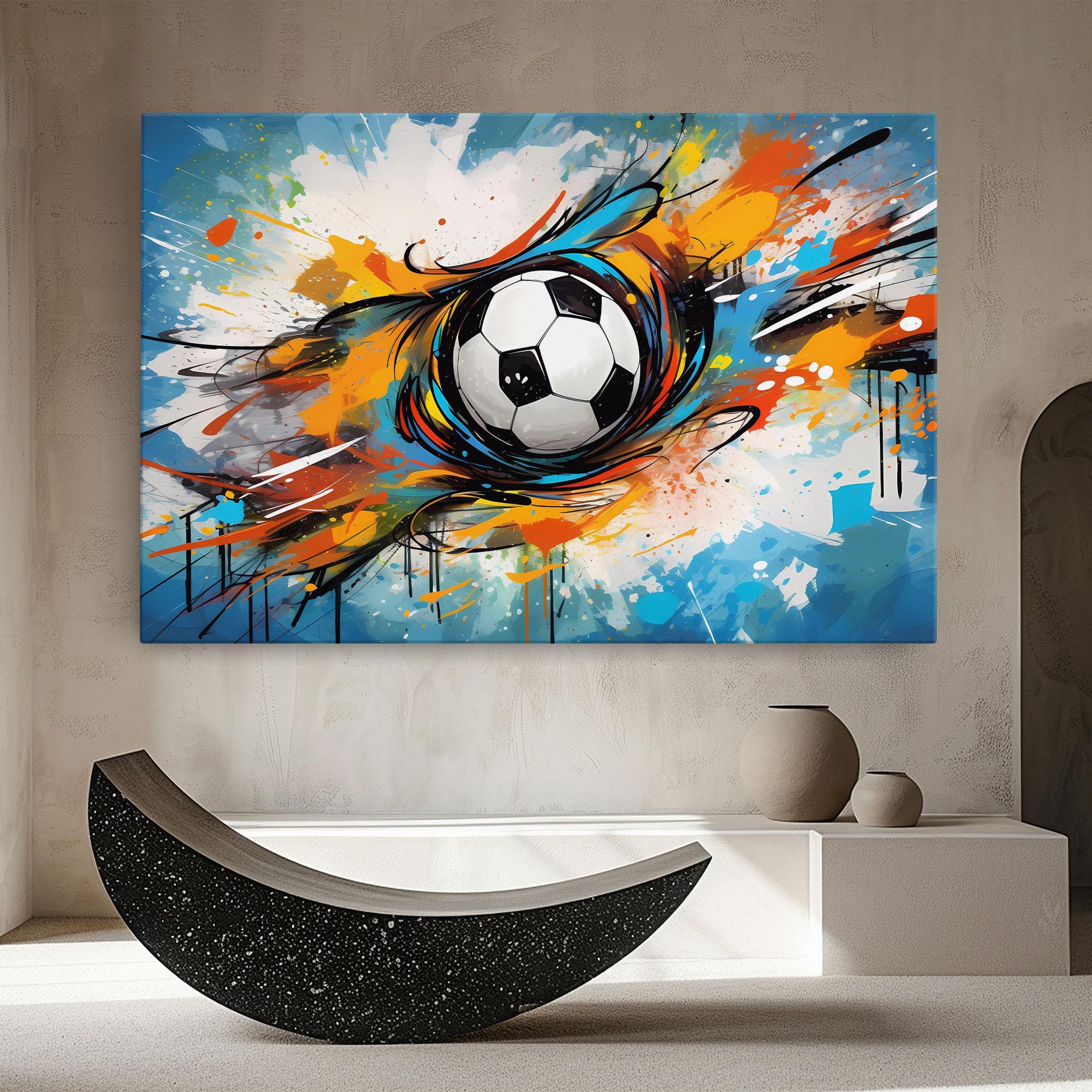 Leinwandbild Football Flight Graffiti mockup 8