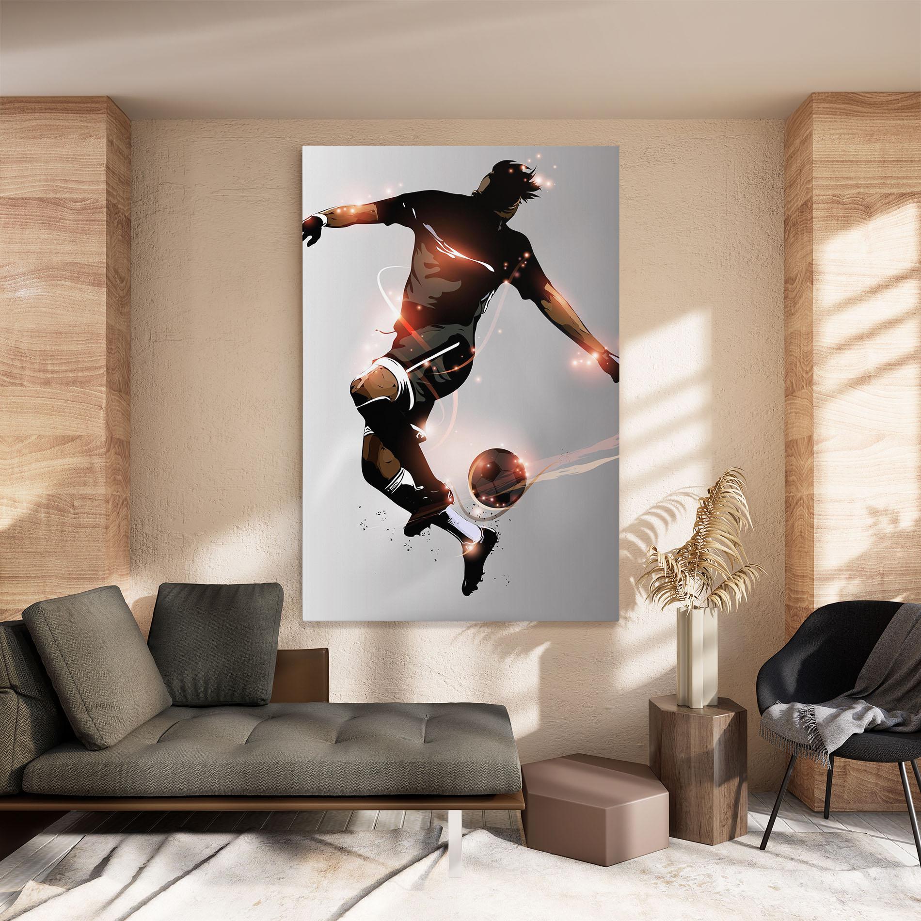 Leinwandbild Football Jump mockup 8