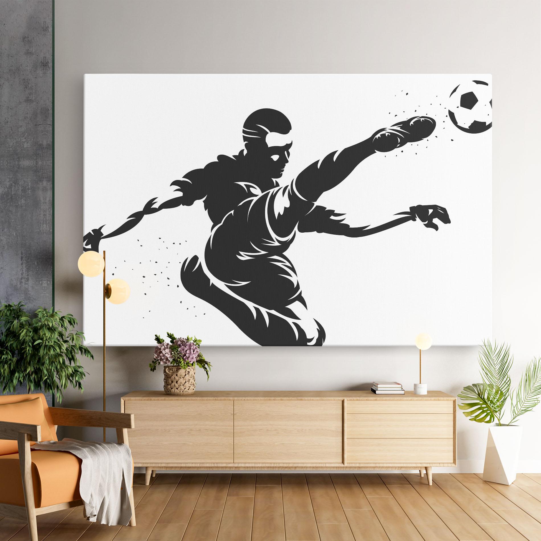 Leinwandbild Air Football mockup 9