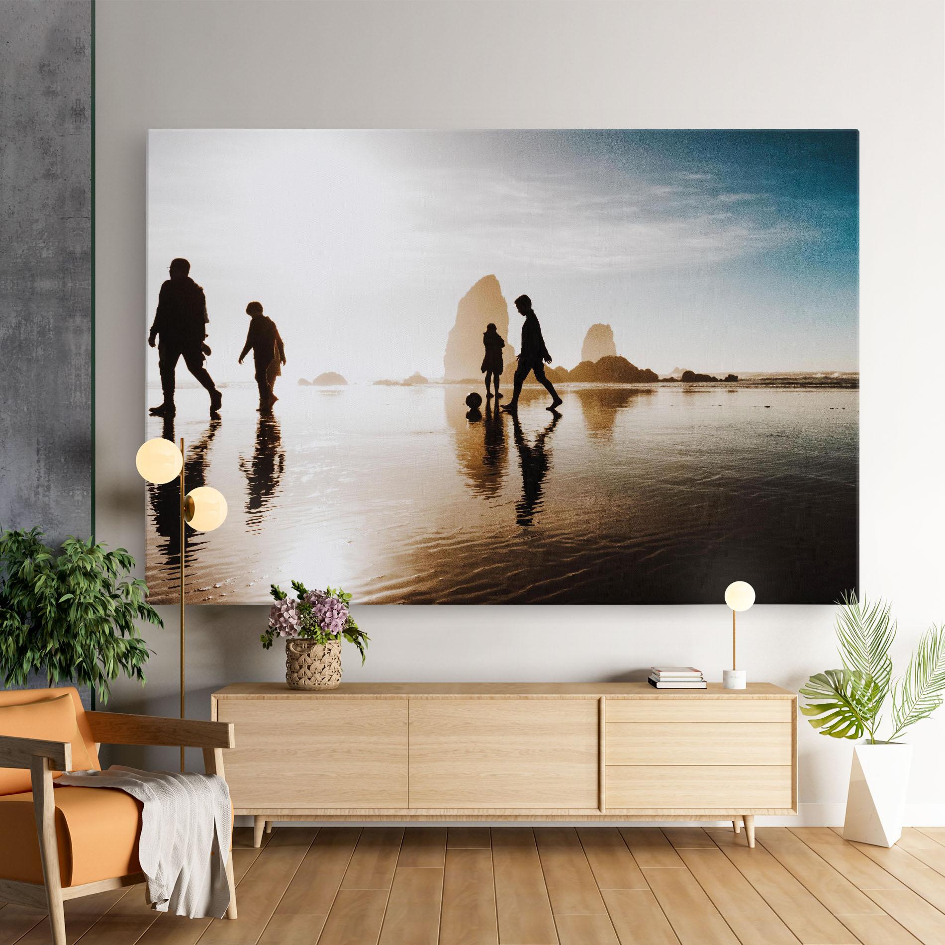 Leinwandbild Football On Water mockup 9