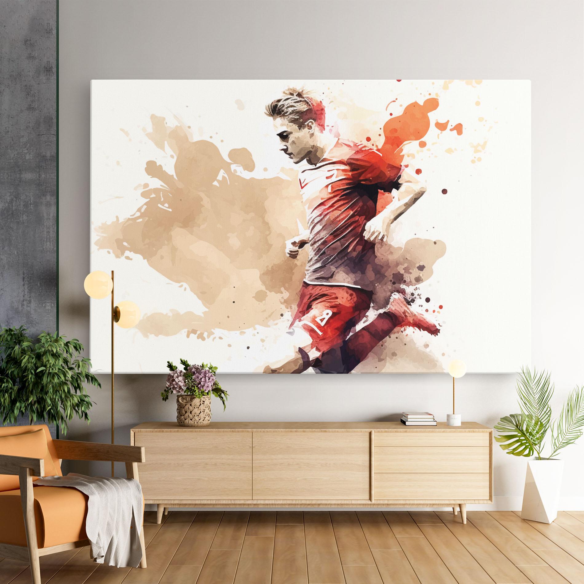 Leinwandbild Football Red Cream mockup 9