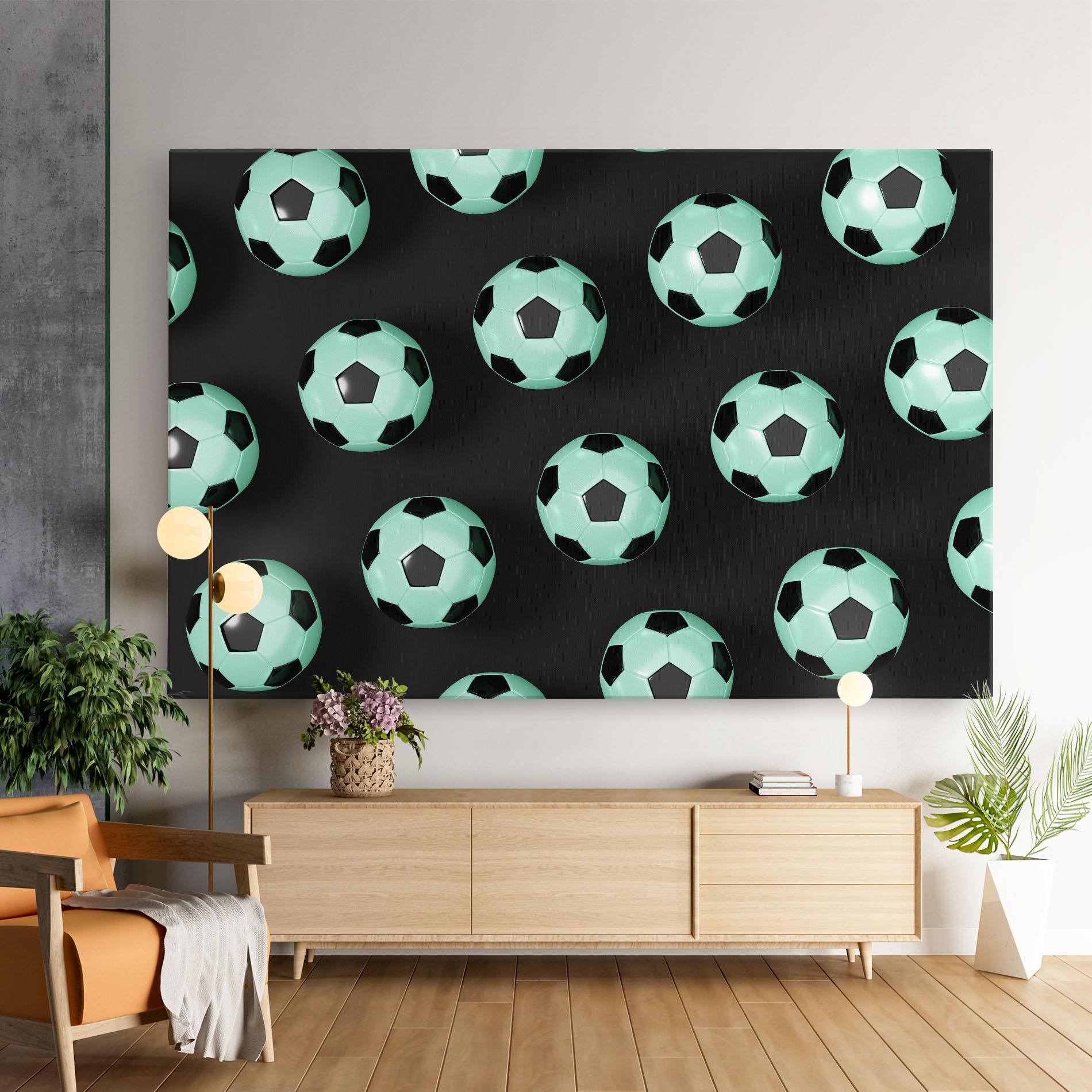 Leinwandbild Green Light Football mockup 9