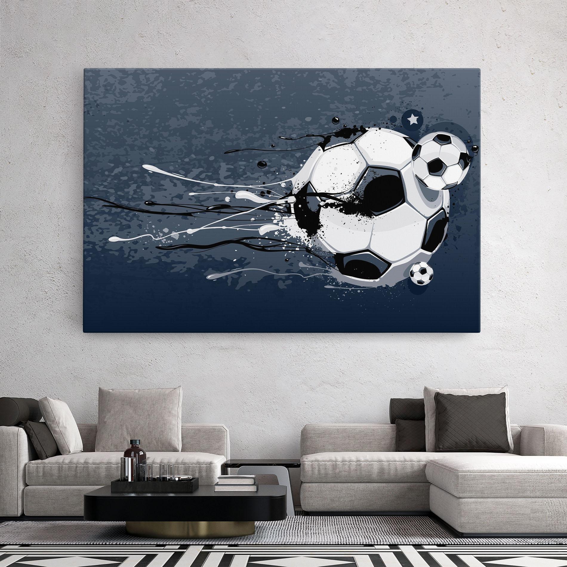 Leinwandbild Blue Football mockup 2