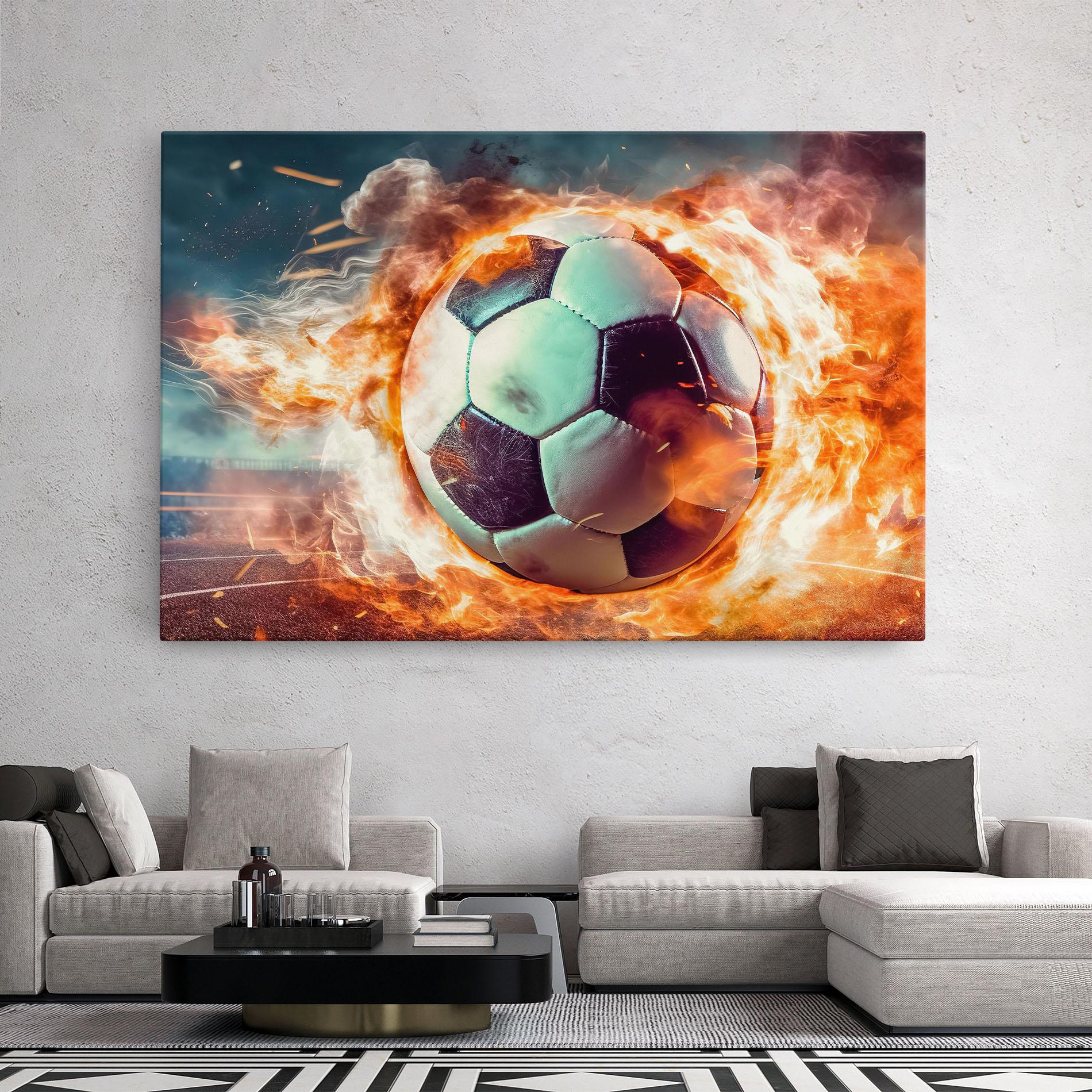 Leinwandbild Football Explosion mockup 2