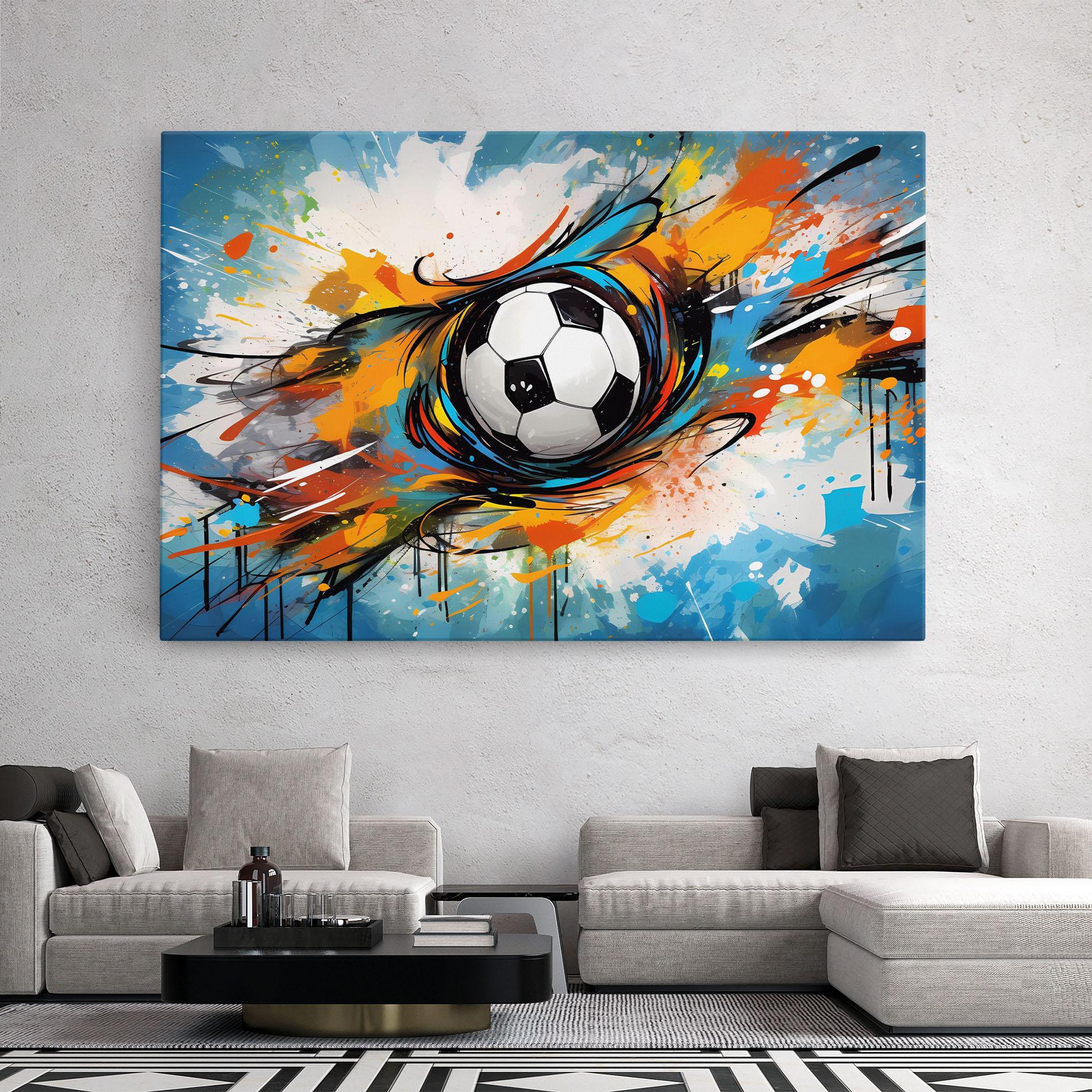 Leinwandbild Football Flight Graffiti mockup 2