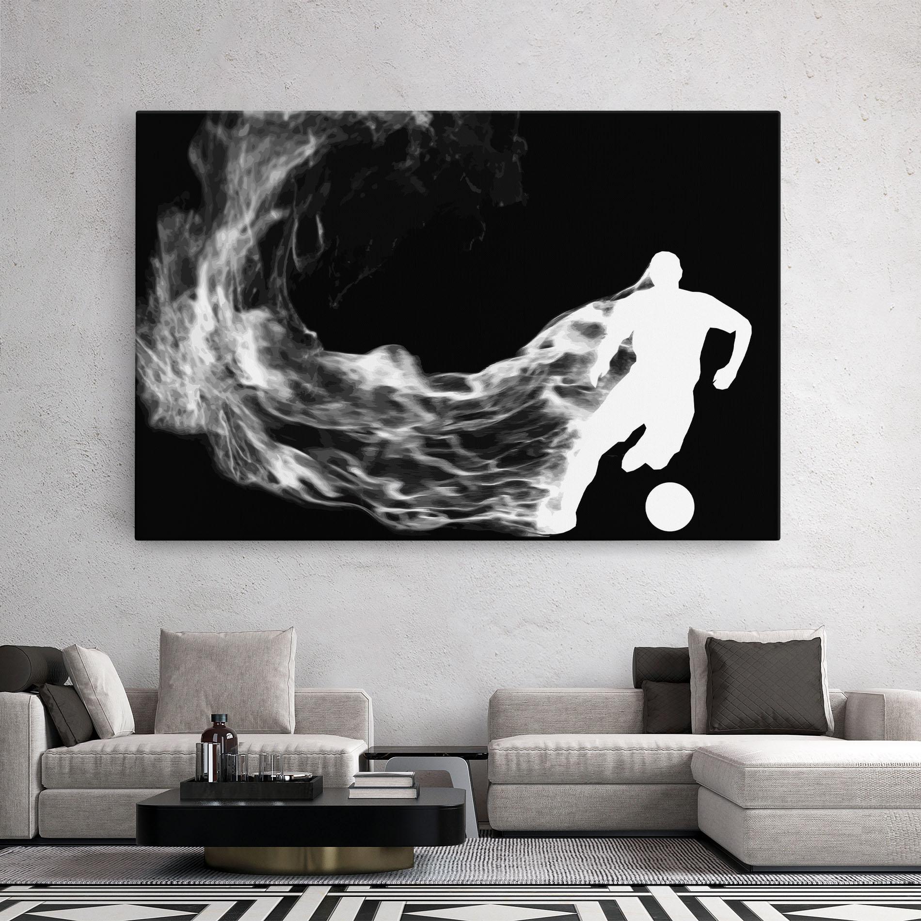 Leinwandbild Football White Smoke mockup 2