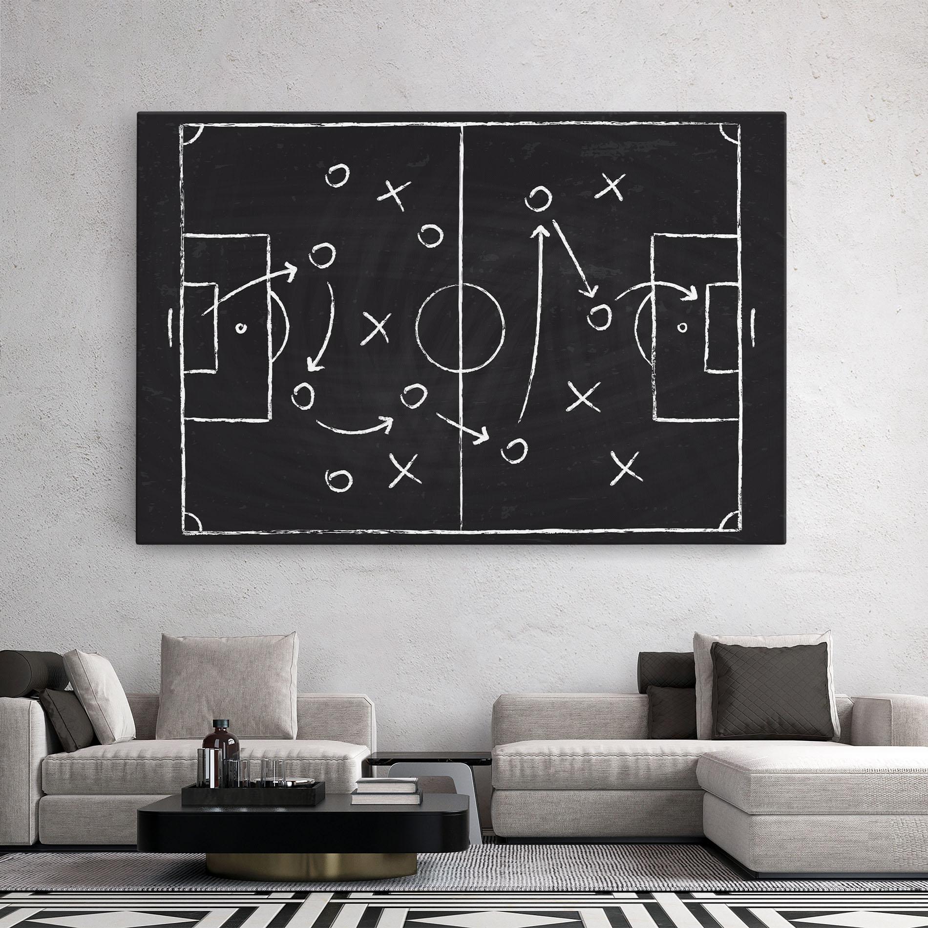 Leinwandbild Grey Board Football mockup 2