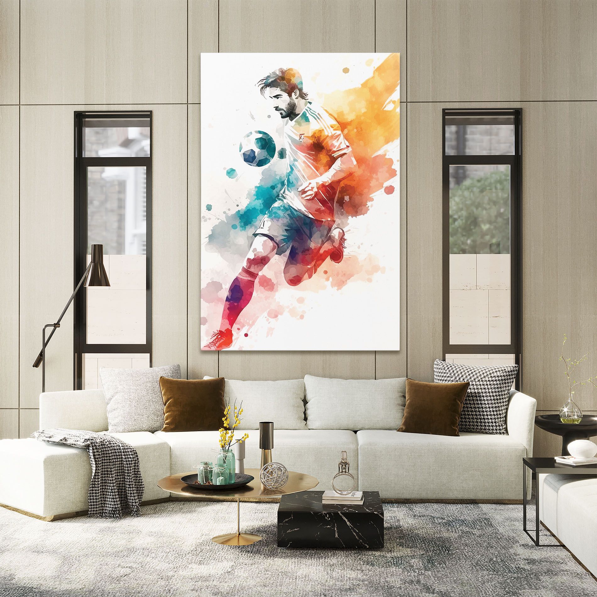 Football Watercolor mockup 2