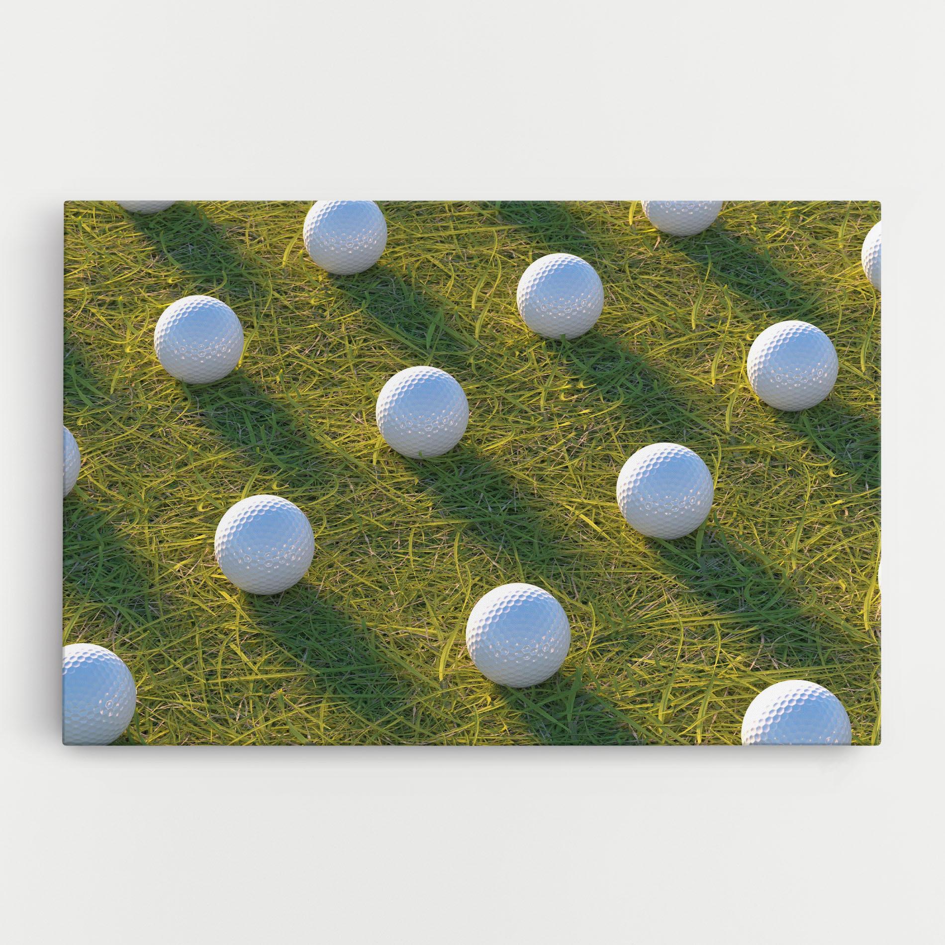 Leinwandbild Golf Ball On Grass mockup 0