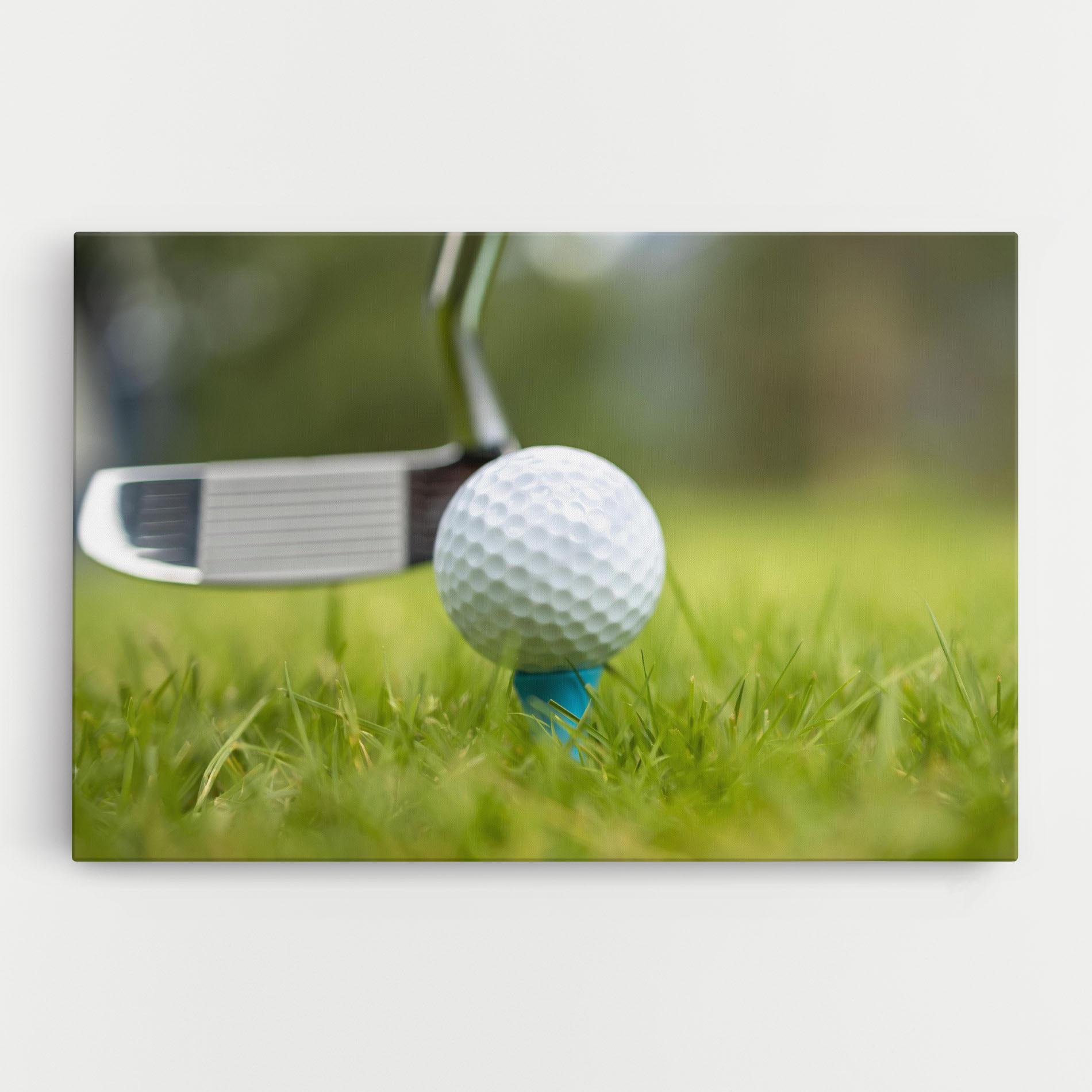 Leinwandbild Golf Ball Tee mockup 0