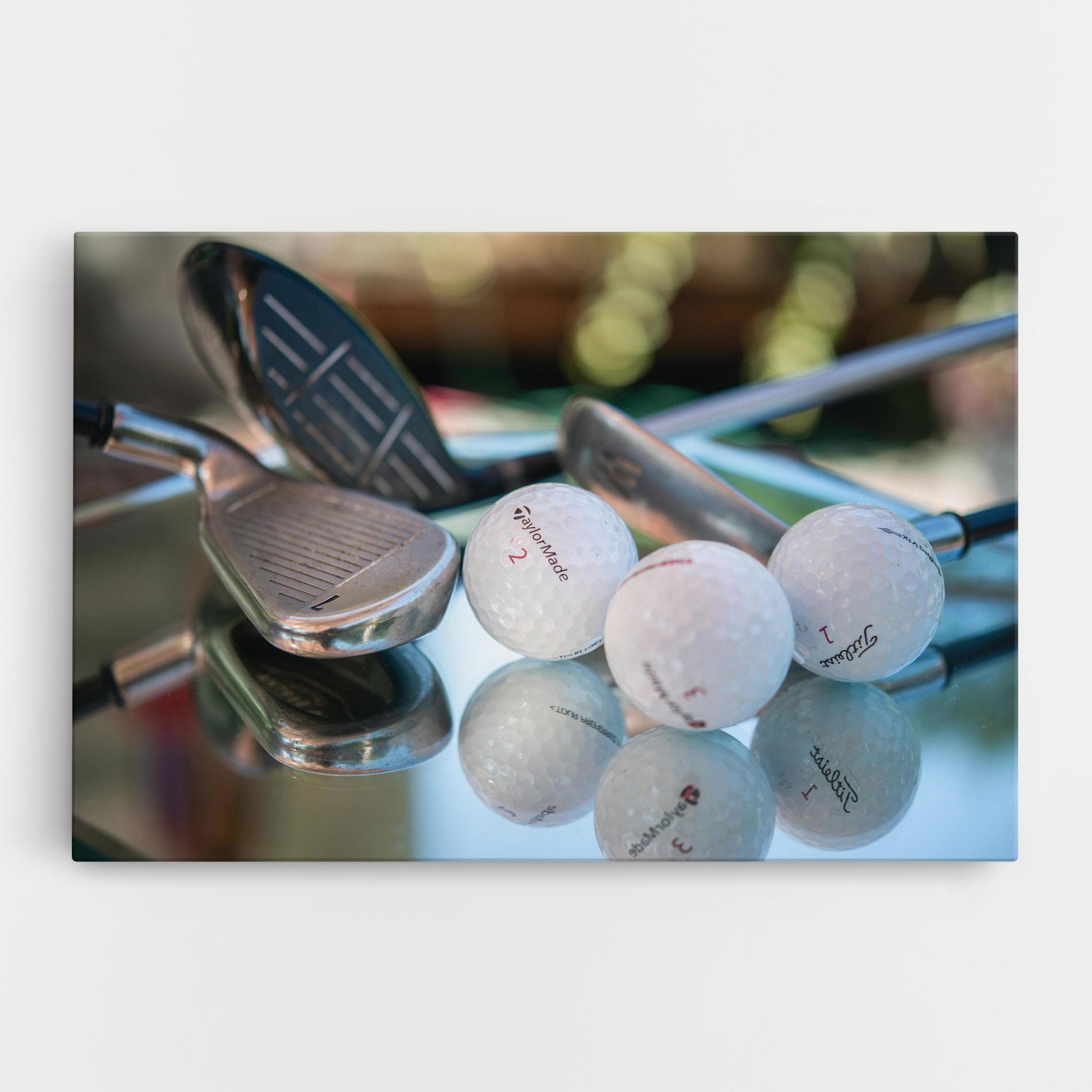 Leinwandbild Golf Balls Set mockup 0