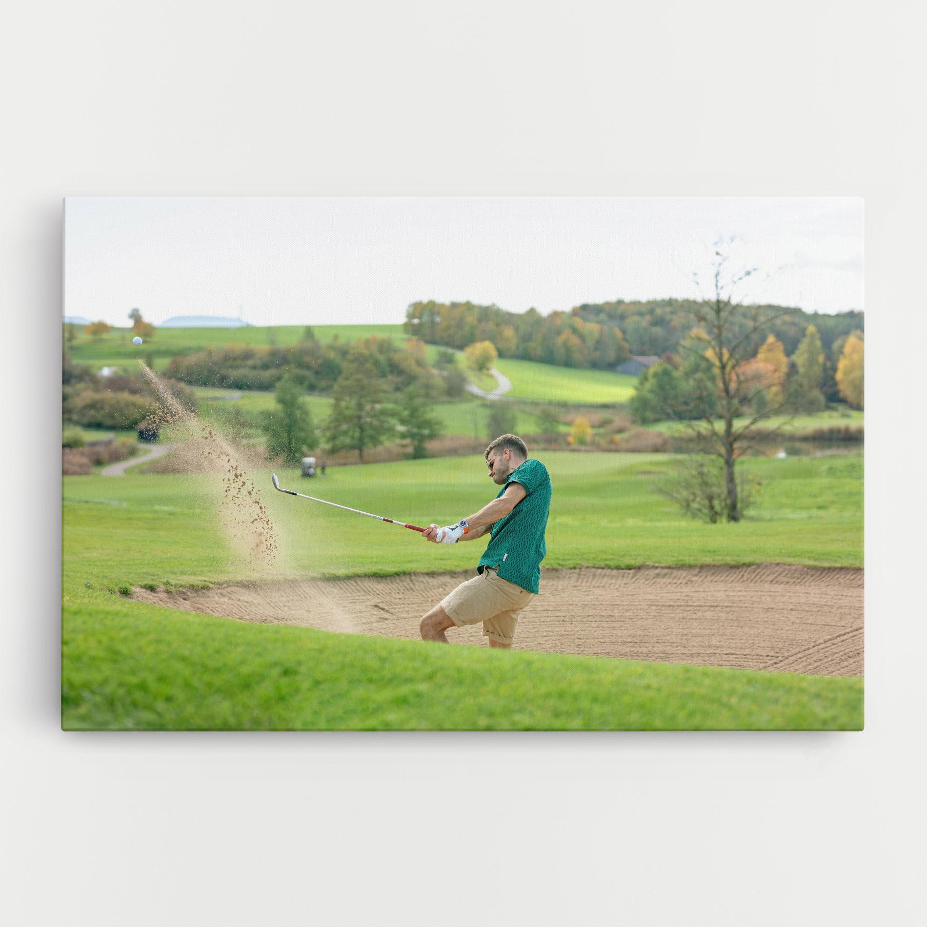 Leinwandbild Green Tshirt Golf Player mockup 0