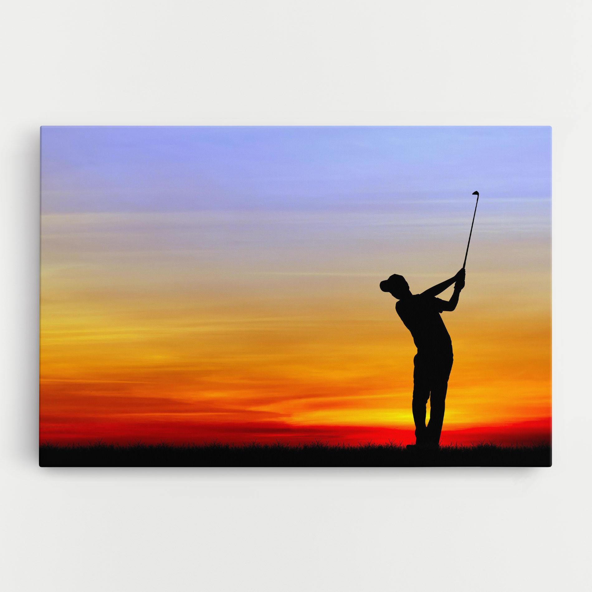 Leinwandbild Playing Golf Sunrise mockup 0