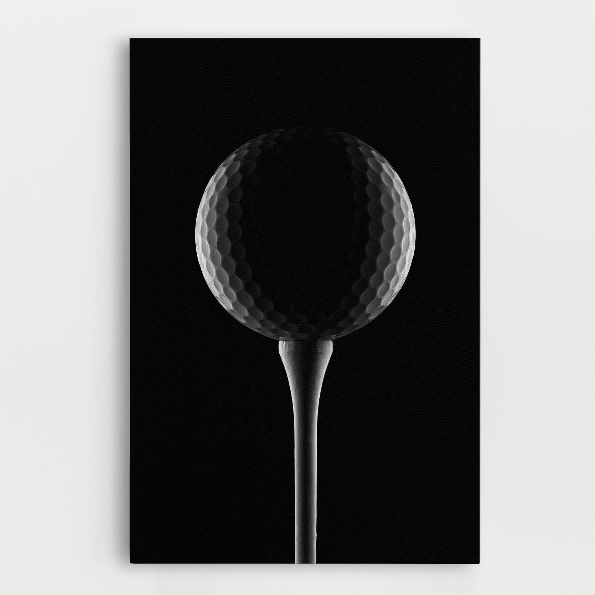 Leinwandbild Golf Ball Black mockup 0