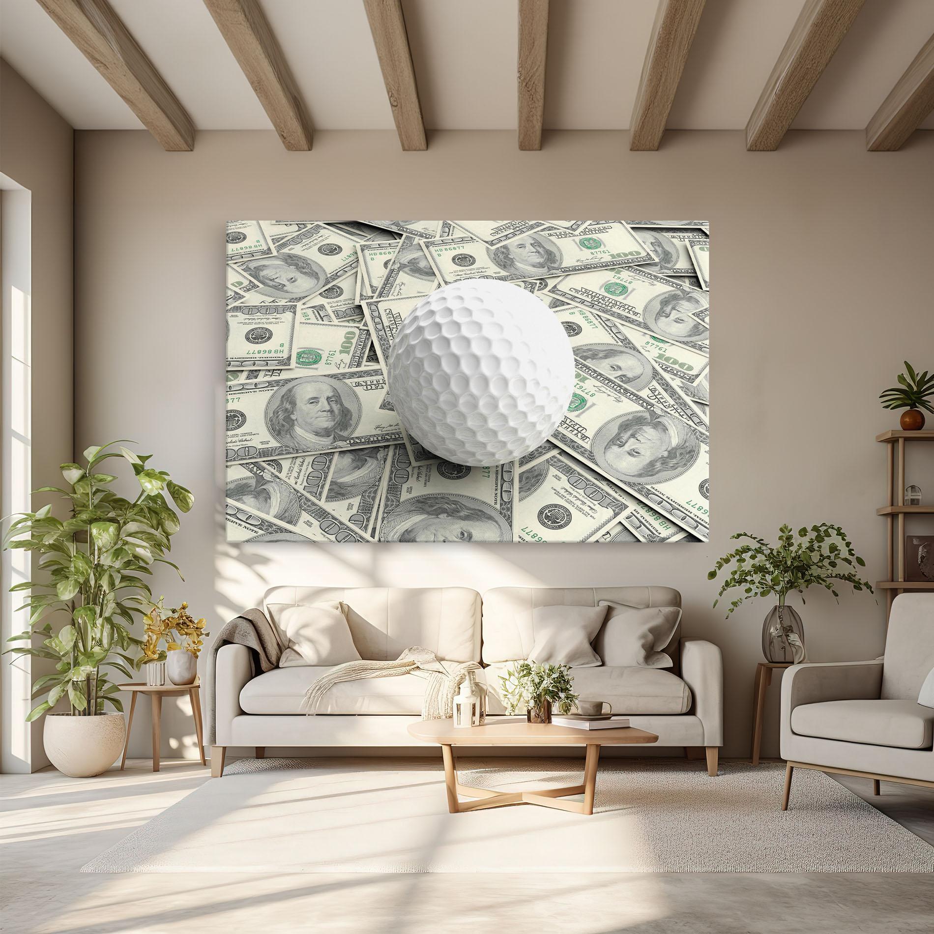 Leinwandbild 3d Golf Ball mockup 6