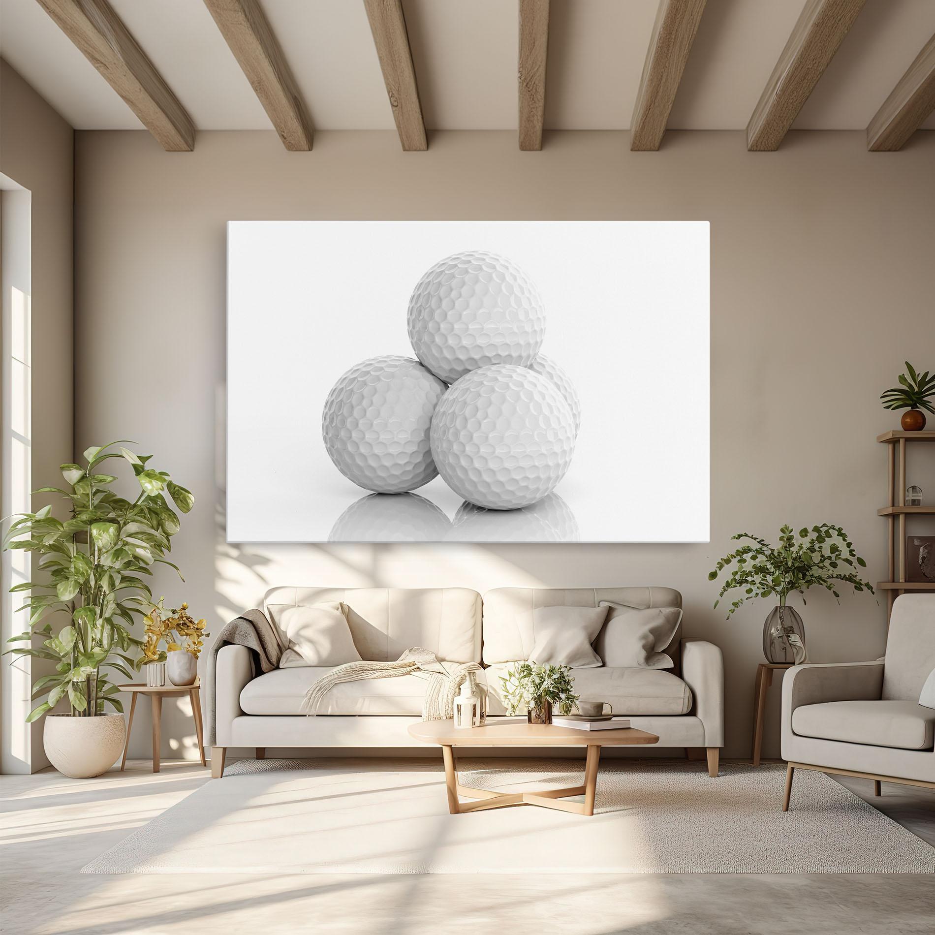 Leinwandbild 3d Golf Balls mockup 6