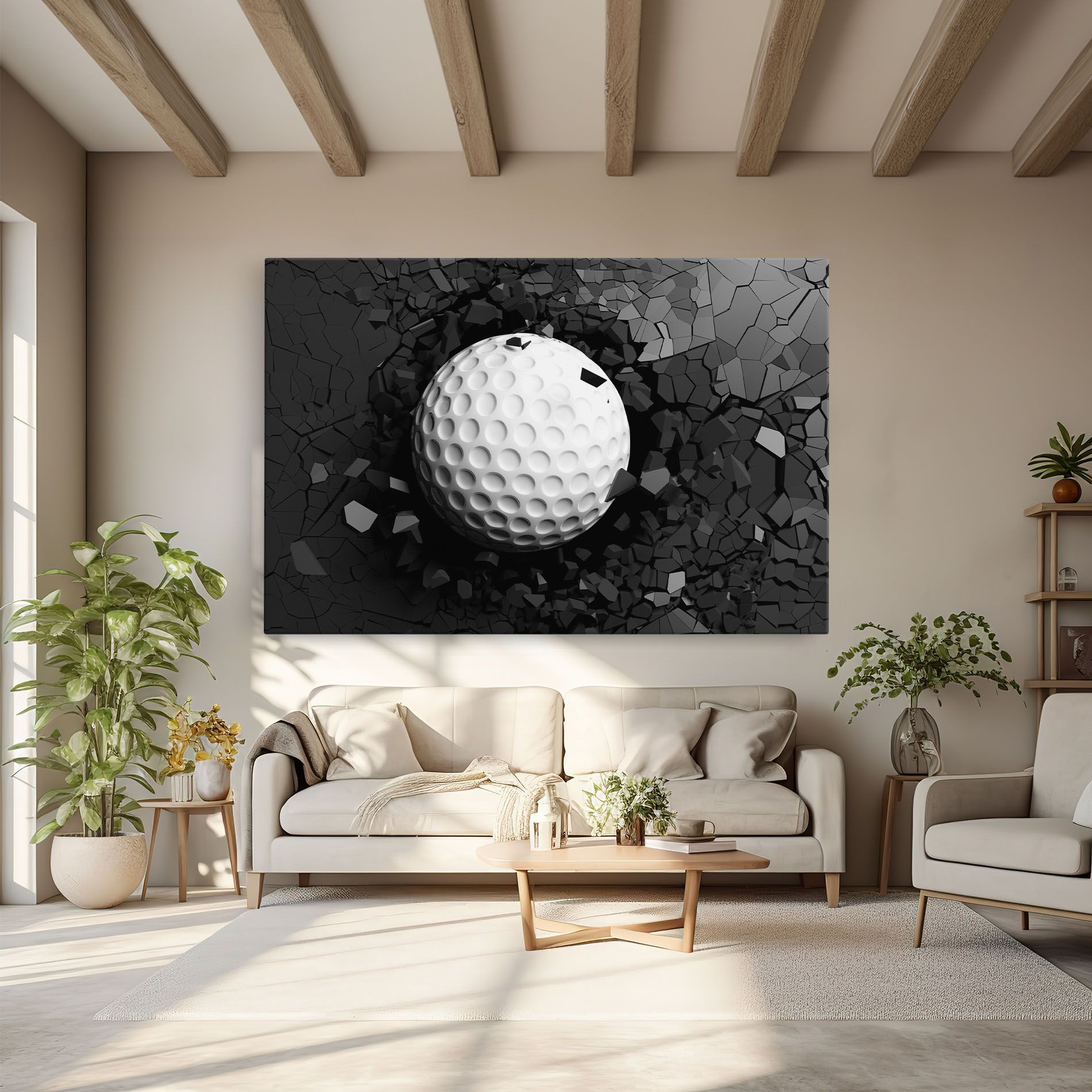Black Wall Golf Ball mockup 6
