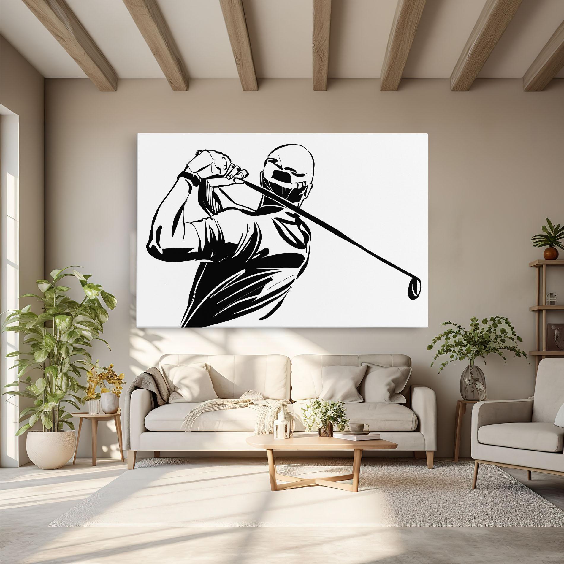 Leinwandbild Golf Back mockup 6
