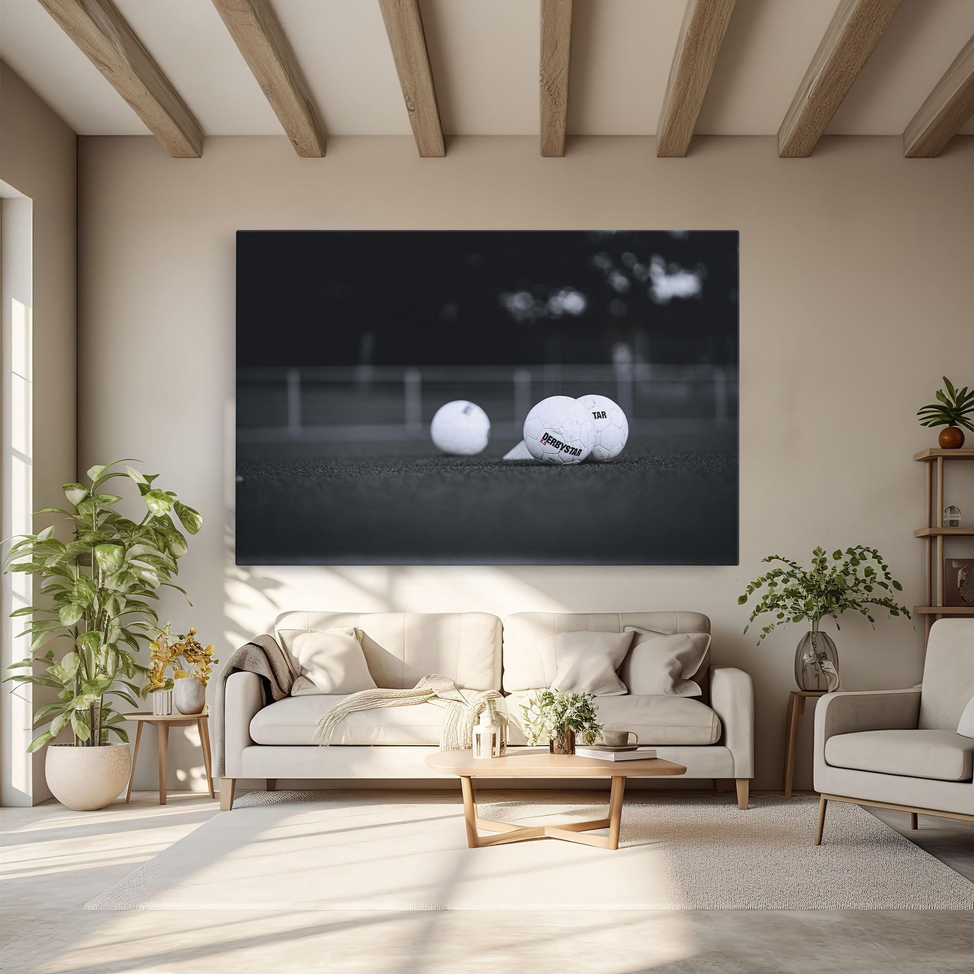 Leinwandbild Golf Ball On Grey mockup 6