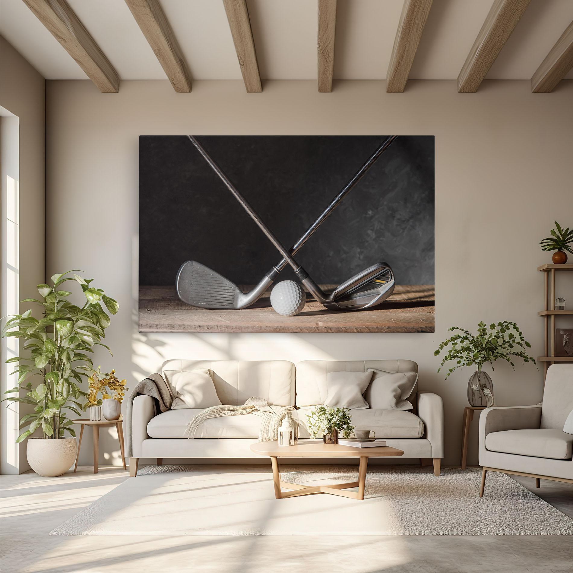 Leinwandbild Golf Club Ball mockup 6