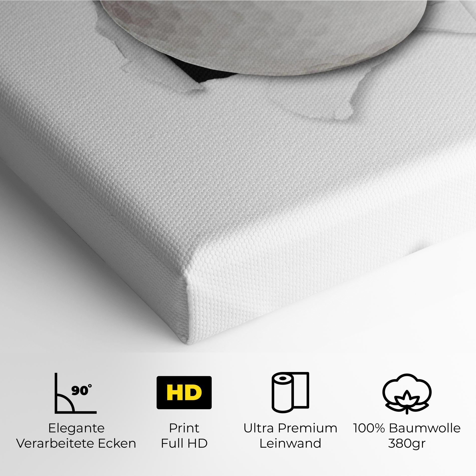 Leinwandbild Golf Ball Bursting Hole mockup 4