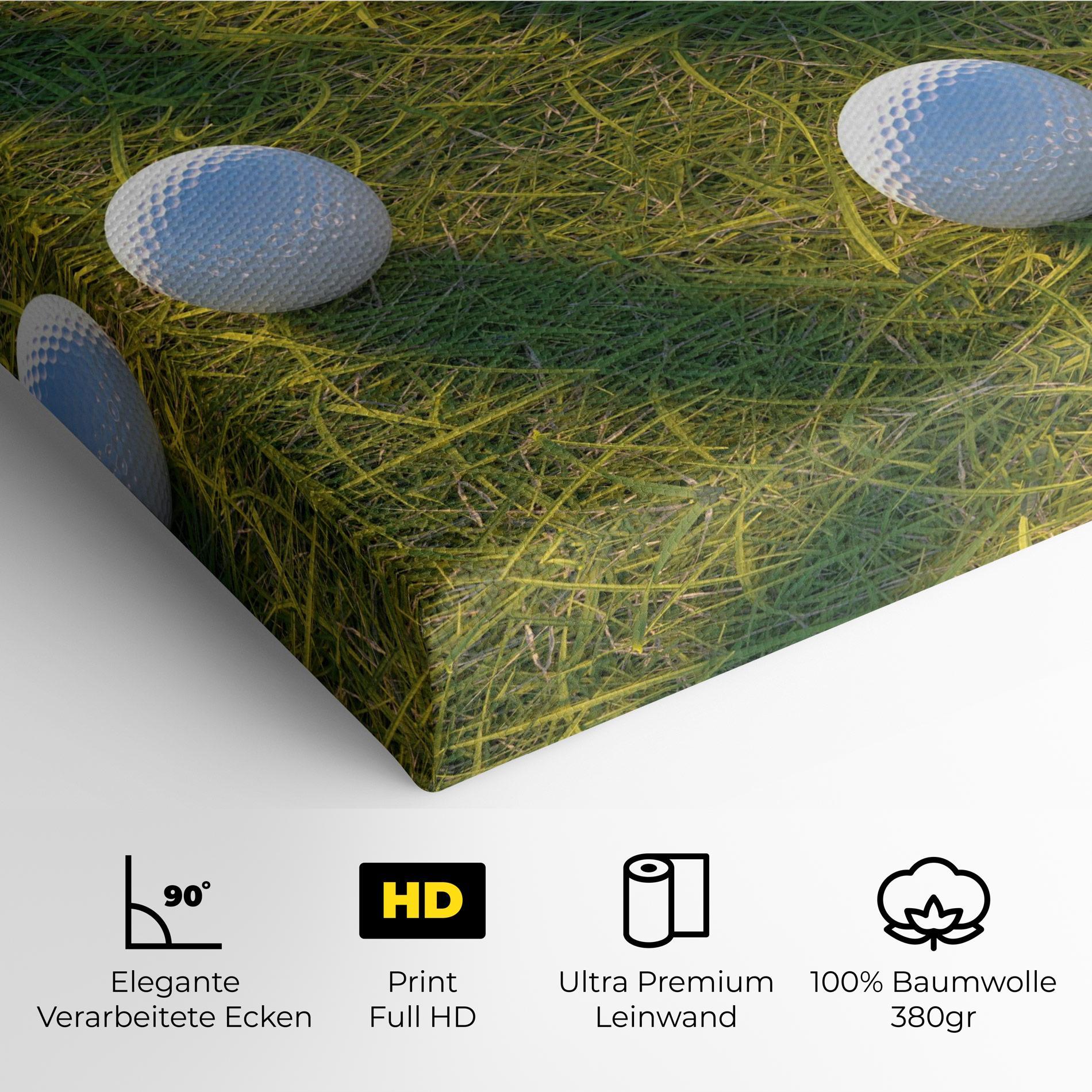 Leinwandbild Golf Ball On Grass mockup 4